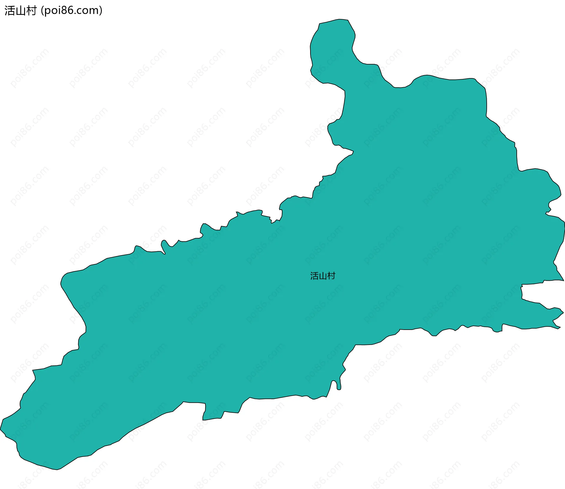 活山村边界地图
