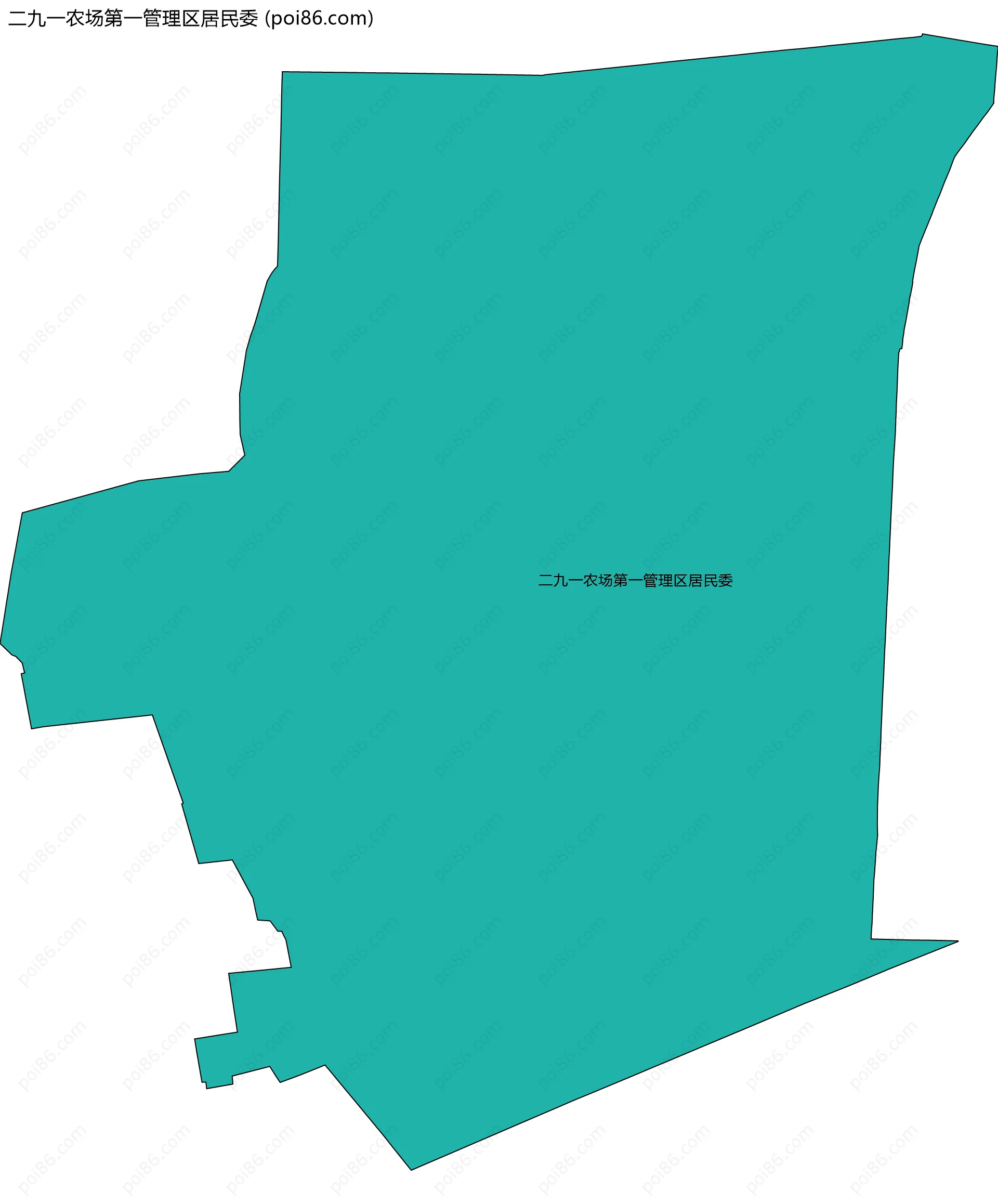 二九一农场第一管理区居民委边界地图