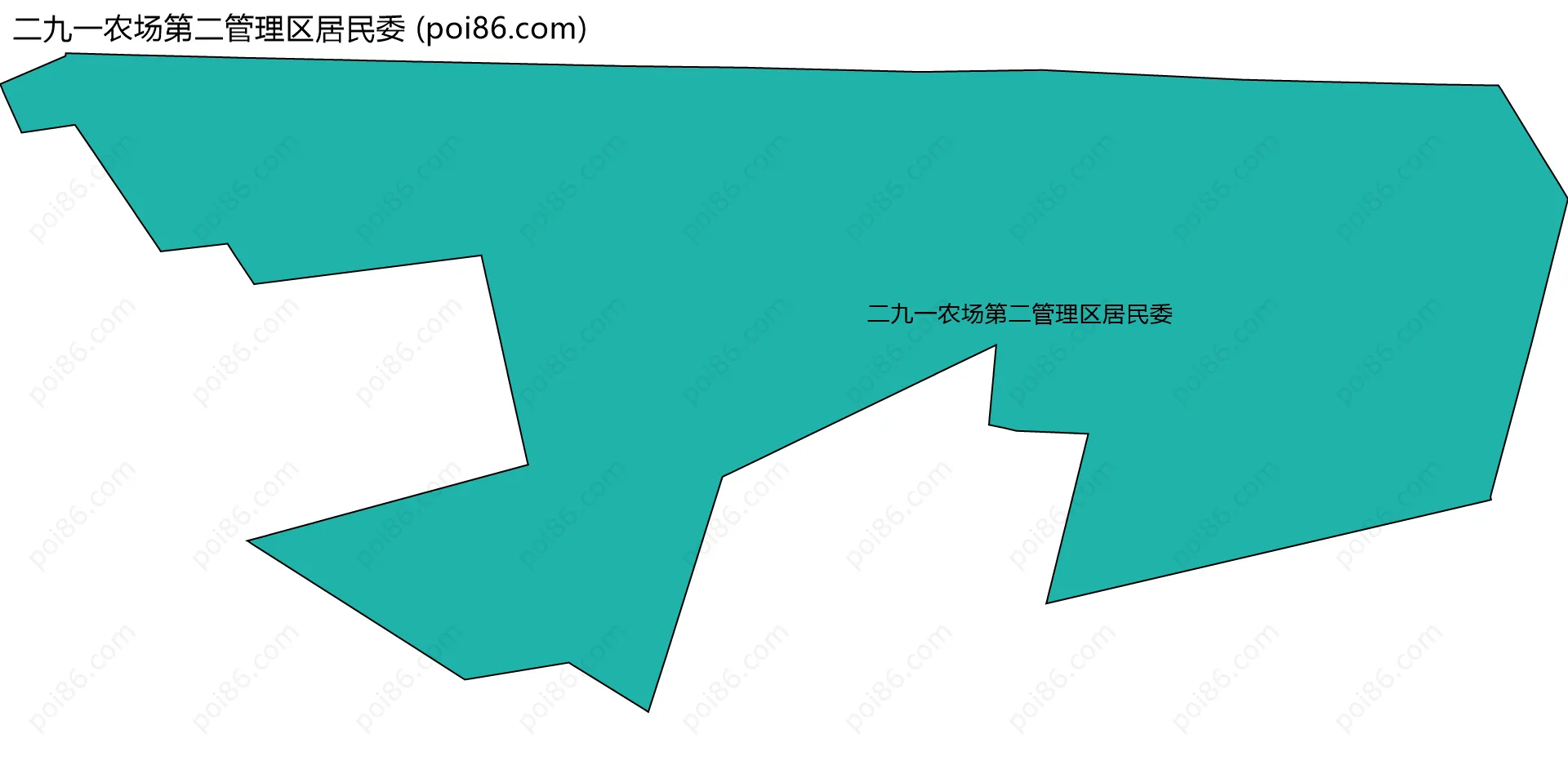 二九一农场第二管理区居民委边界地图