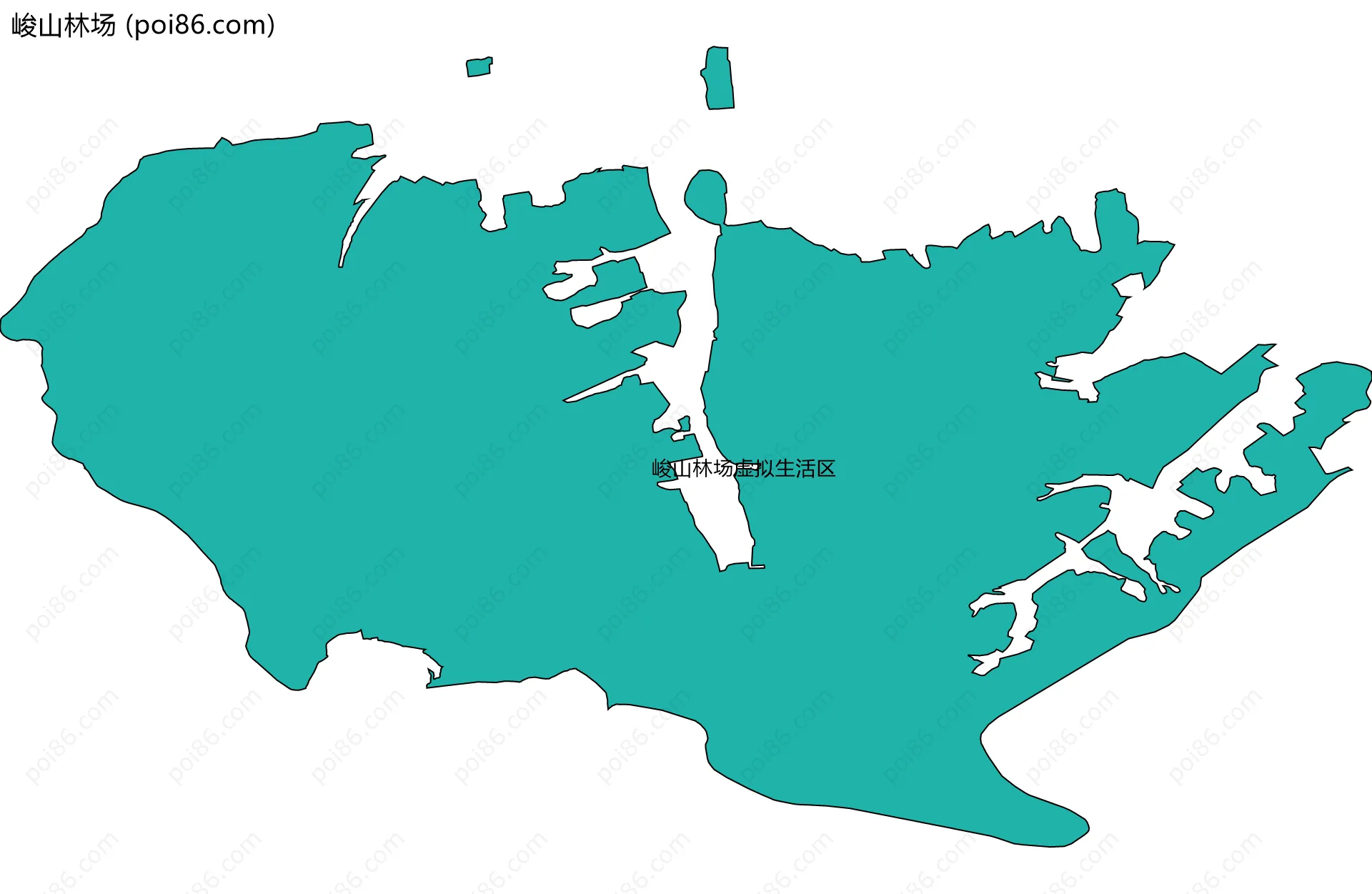 峻山林场边界地图(五级行政区划)