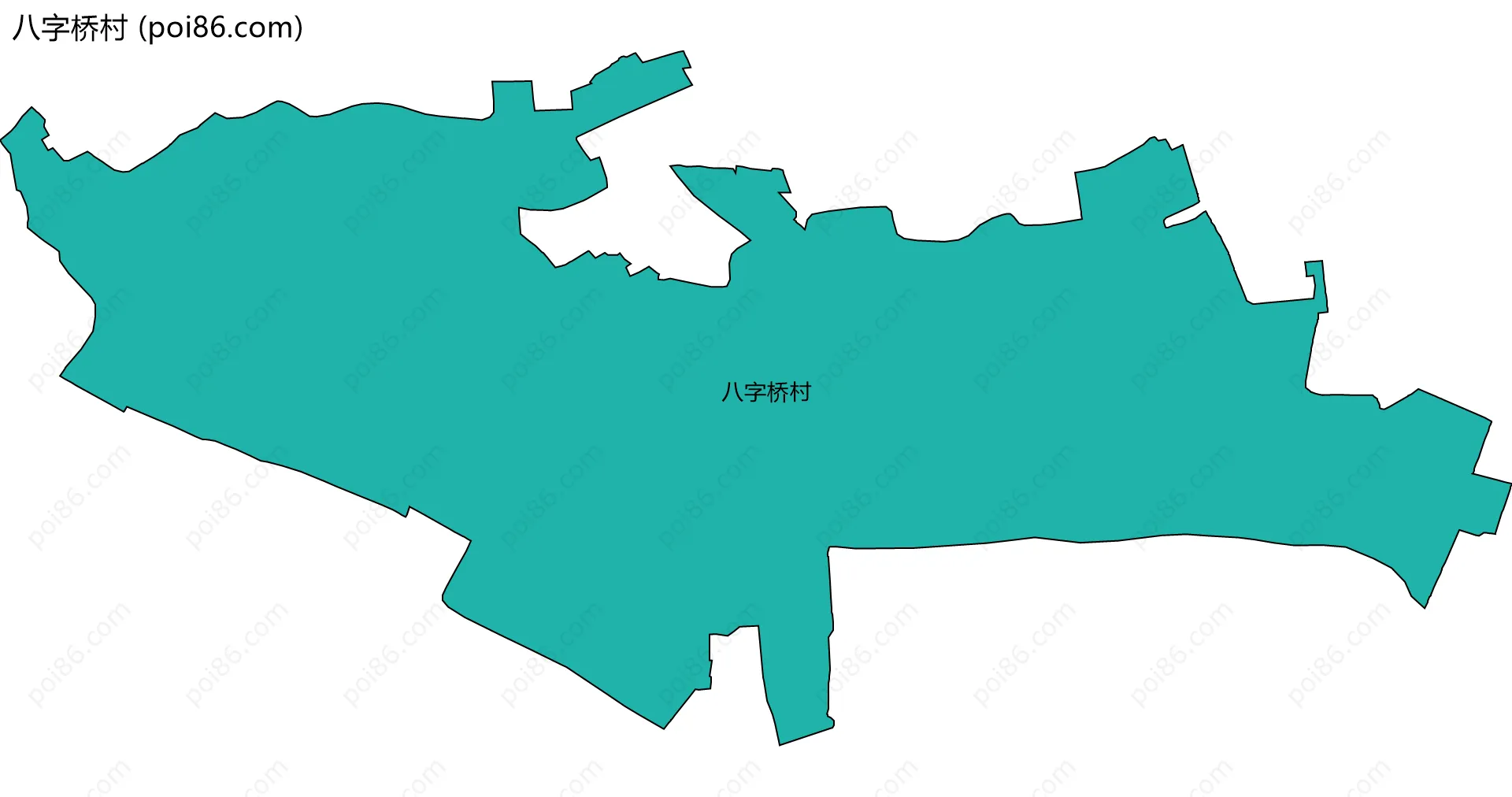 八字桥村边界地图