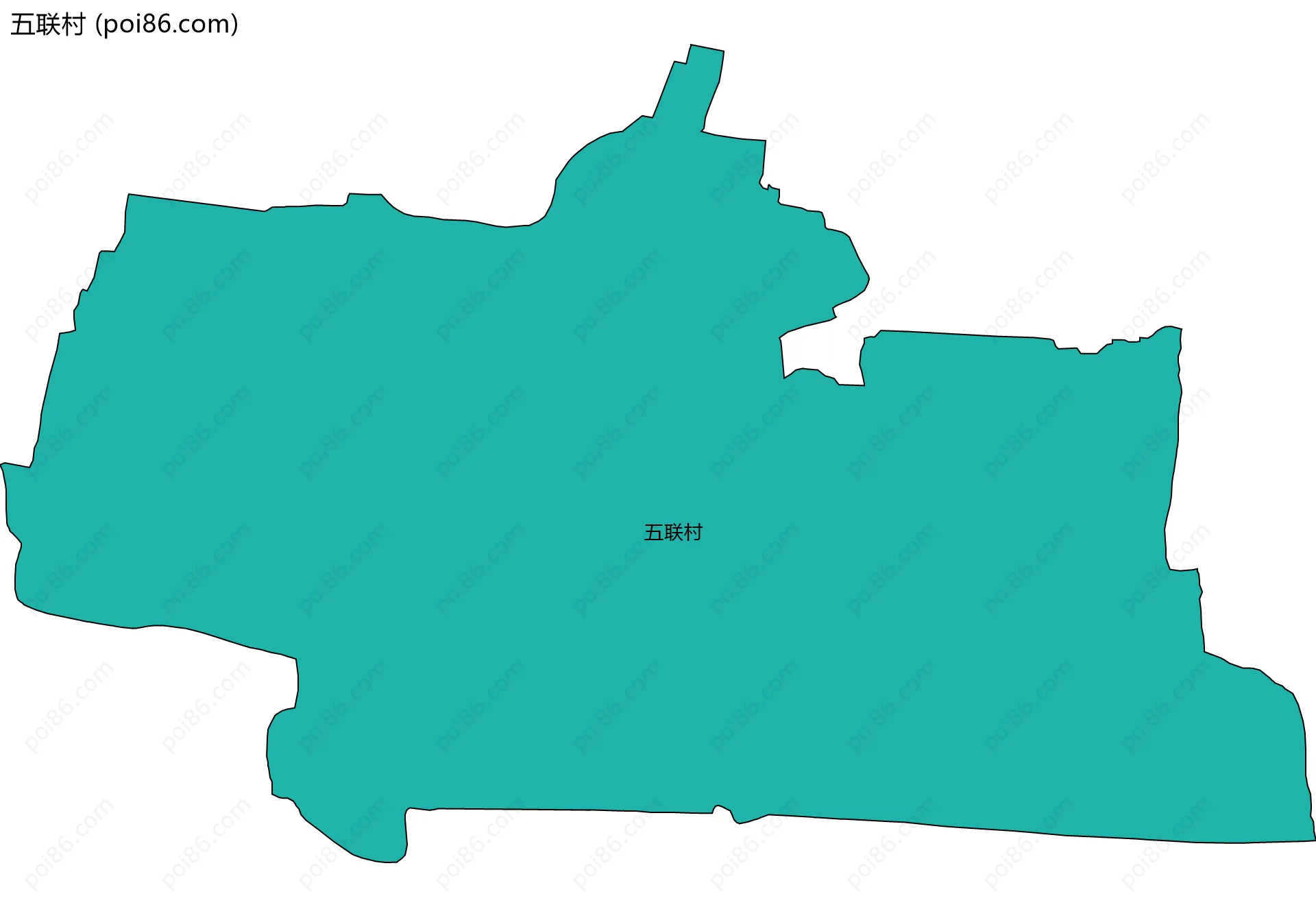 五联村边界地图