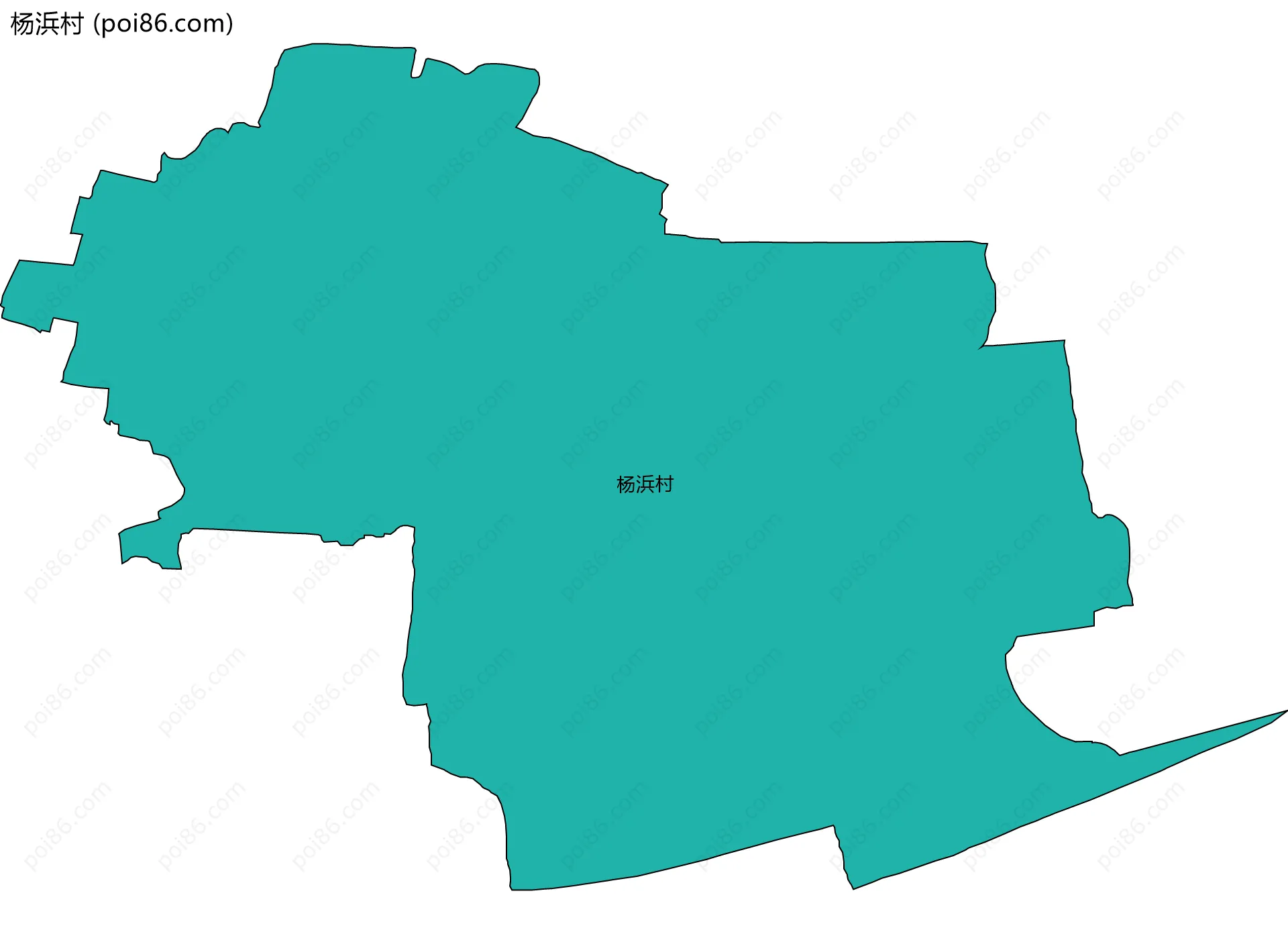 杨浜村边界地图