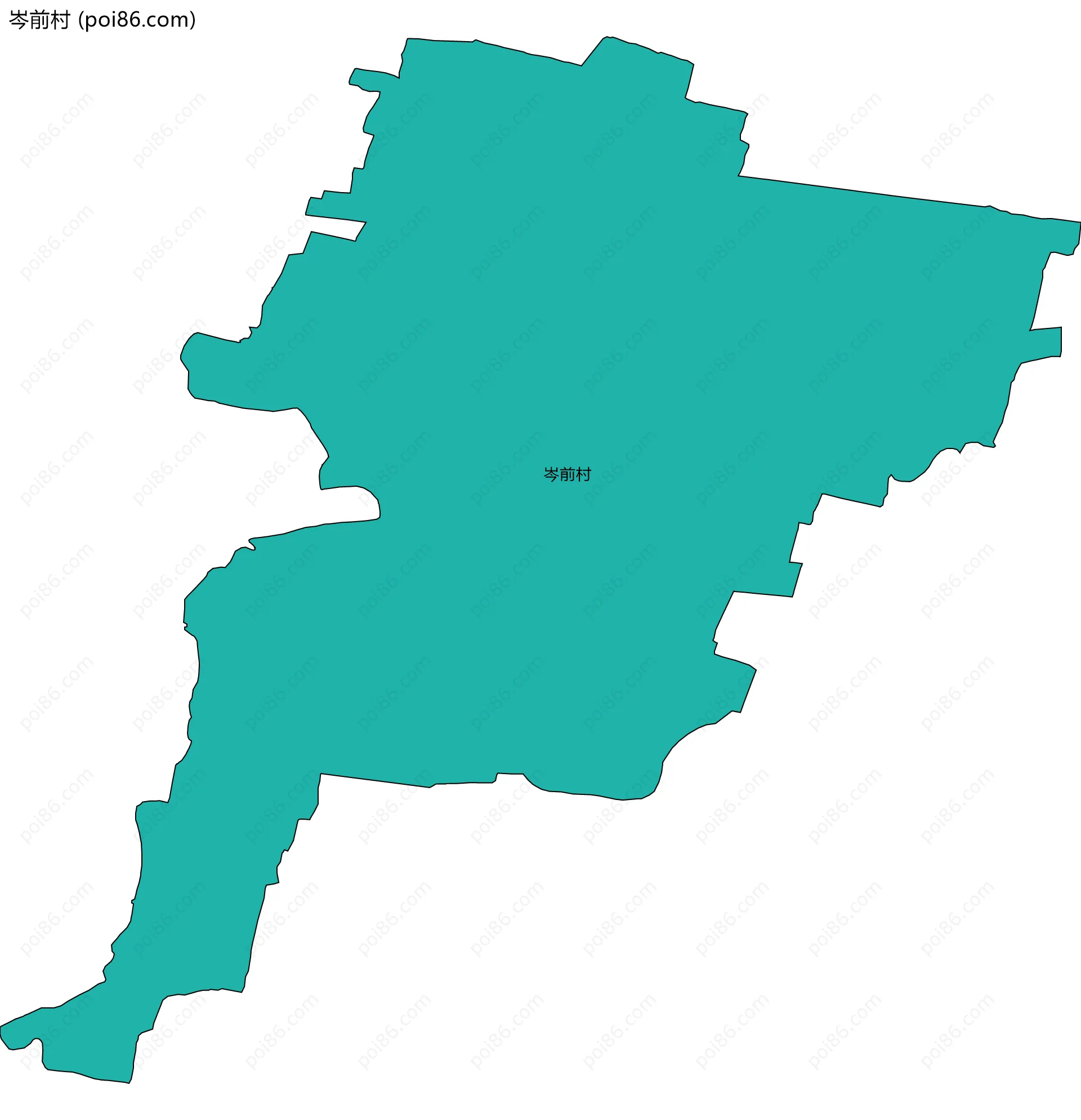 岑前村边界地图