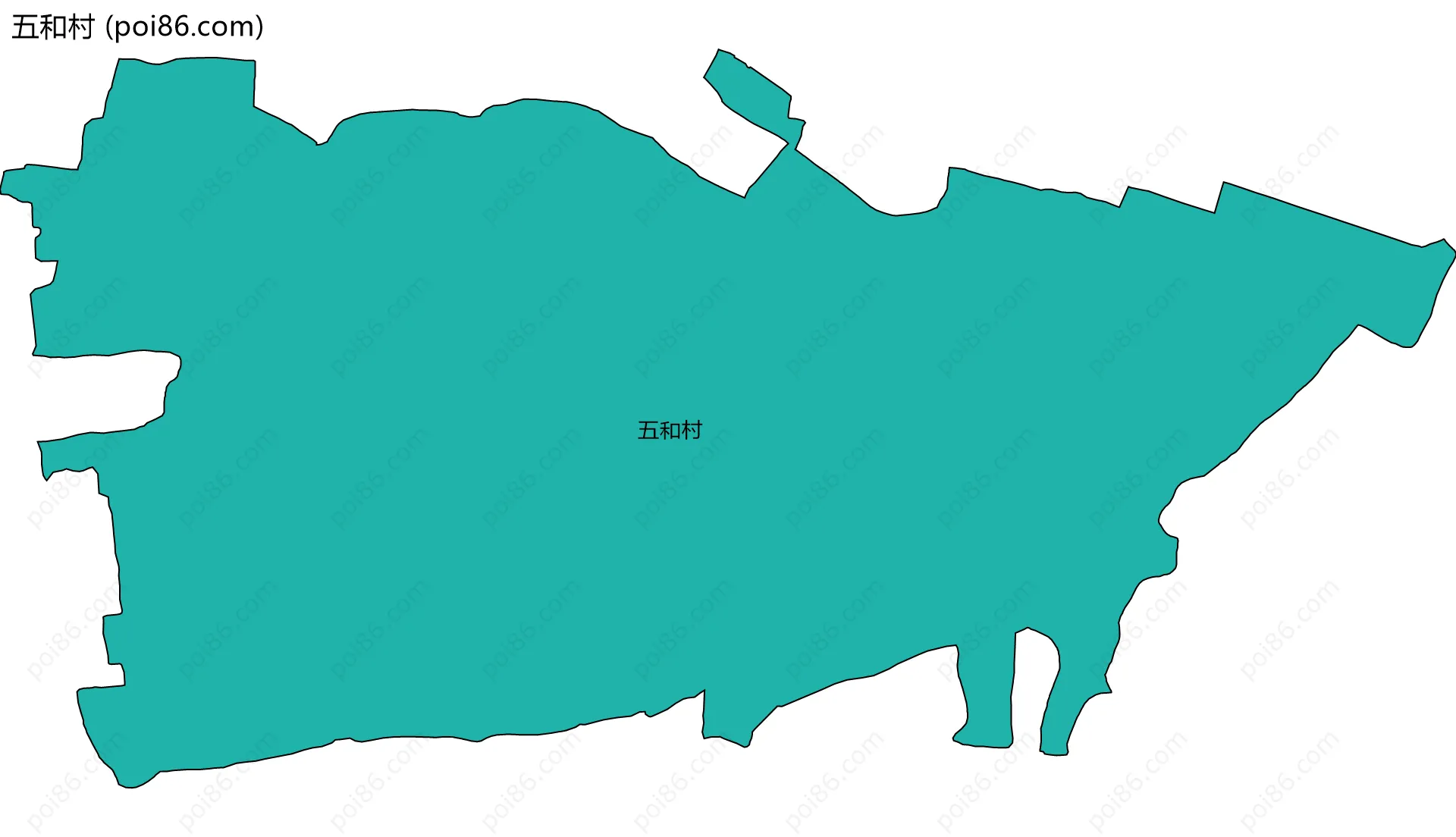 五和村边界地图