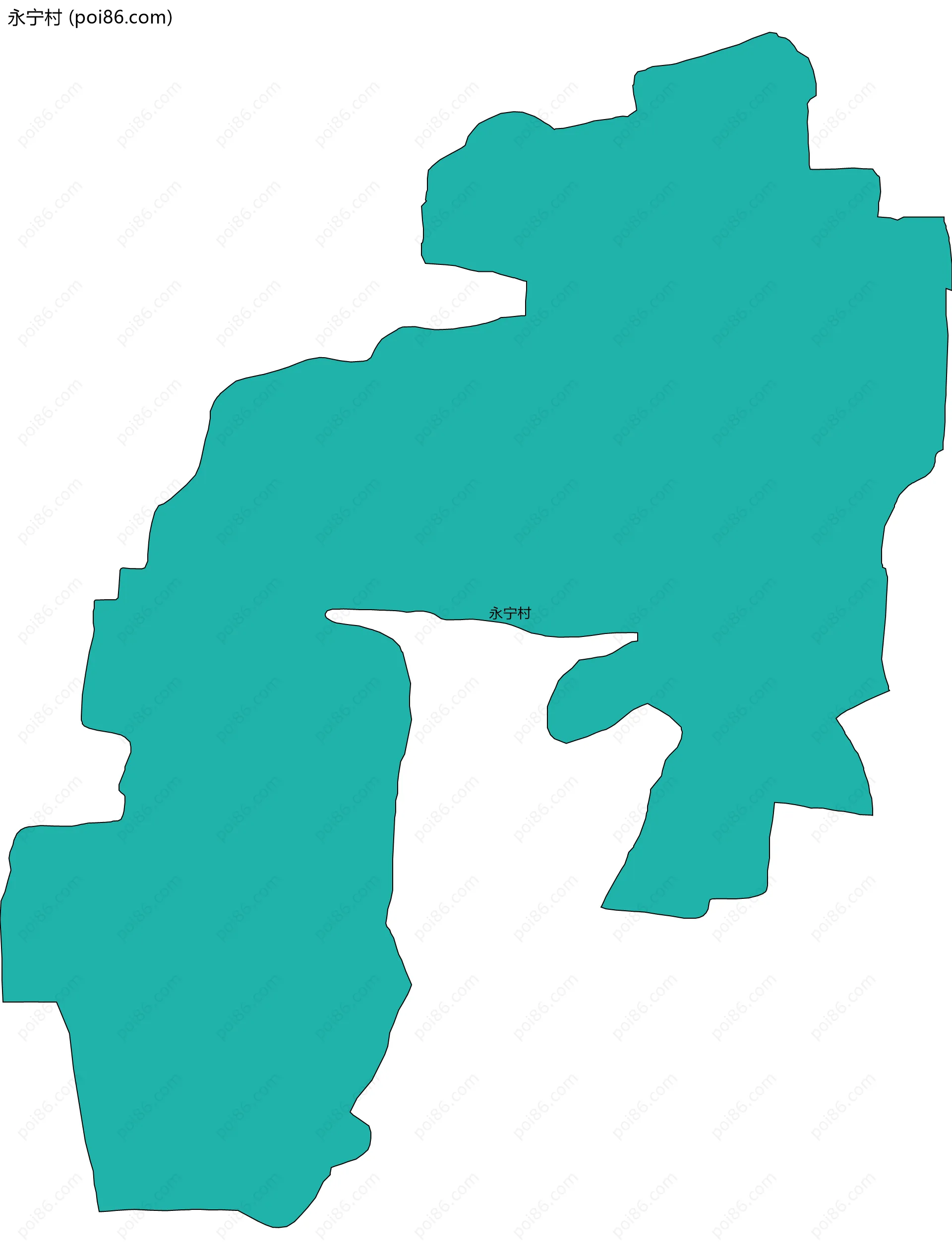 永宁村边界地图