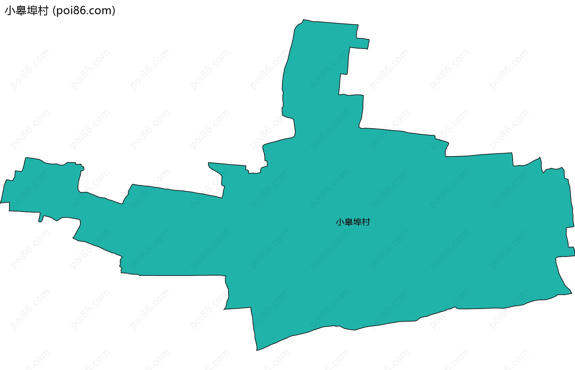 小皋埠村边界地图
