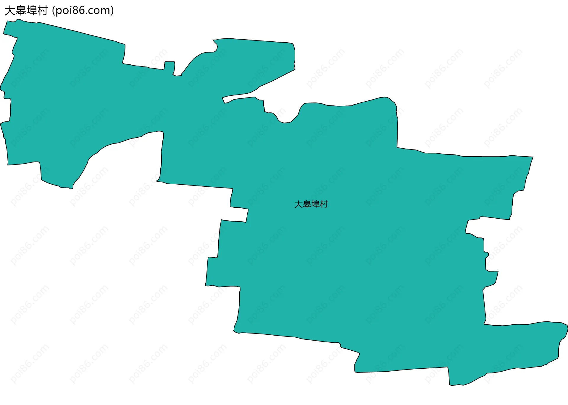 大皋埠村边界地图