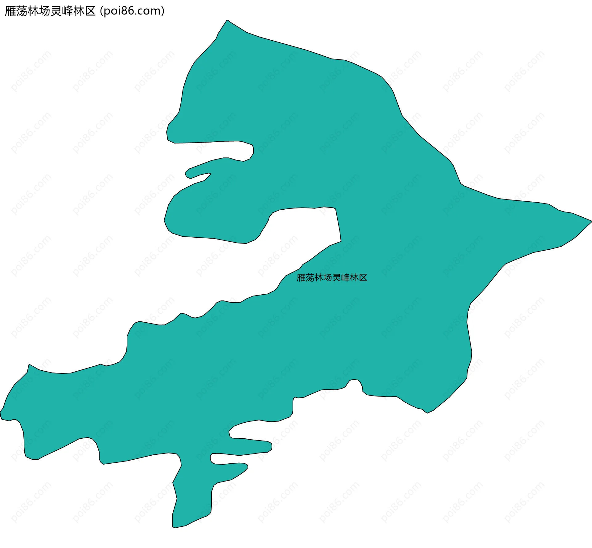 雁荡林场灵峰林区边界地图