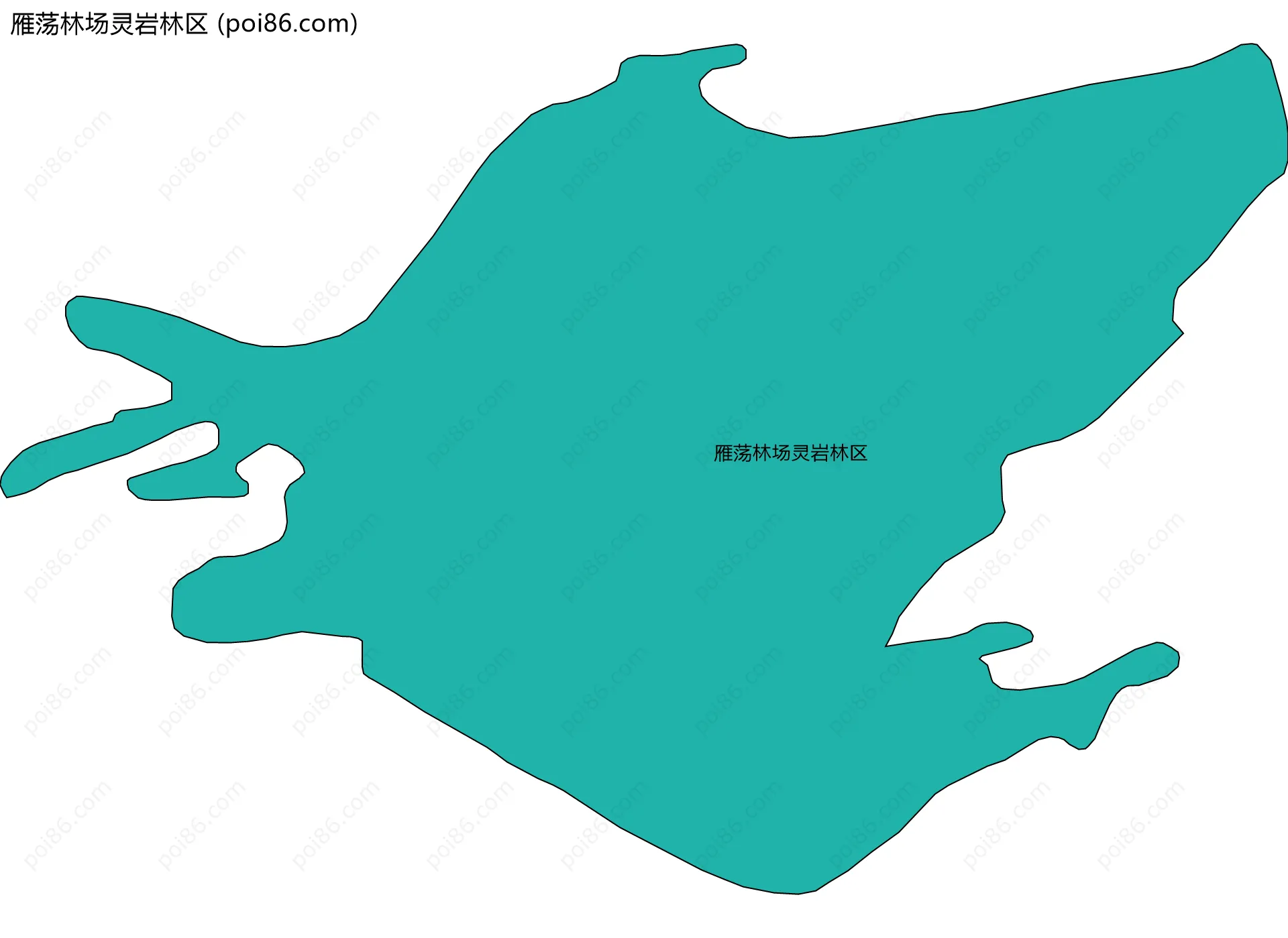 雁荡林场灵岩林区边界地图