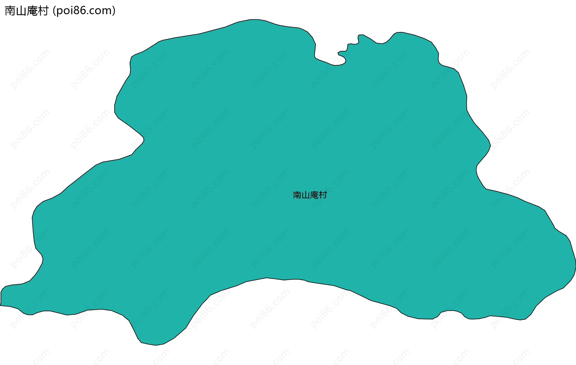 南山庵村边界地图