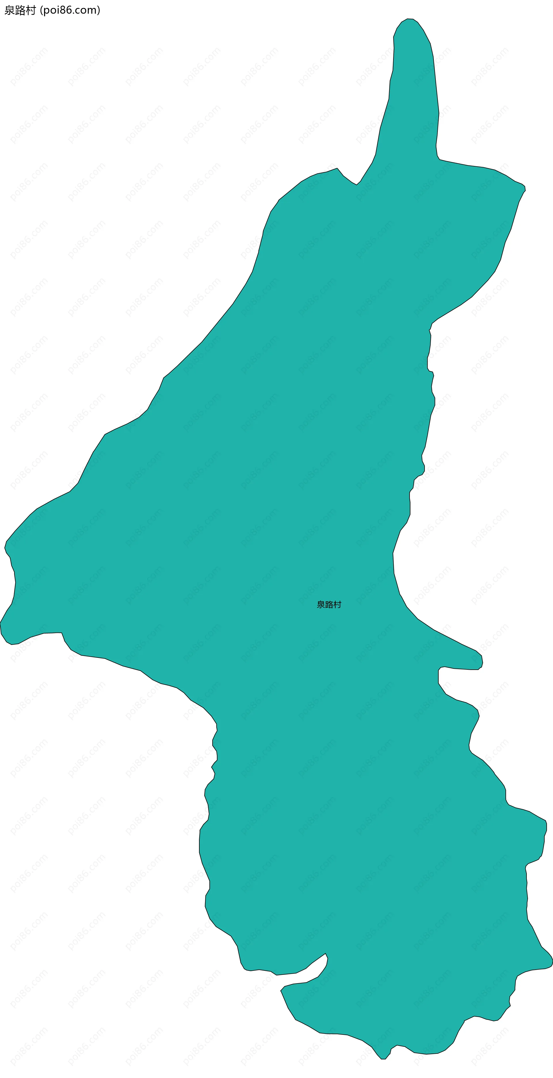 泉路村边界地图