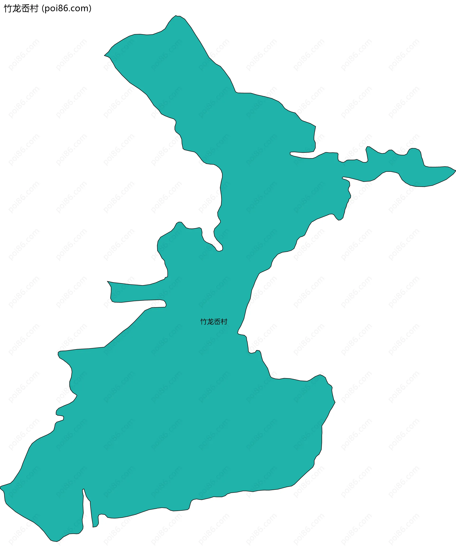 竹龙岙村边界地图