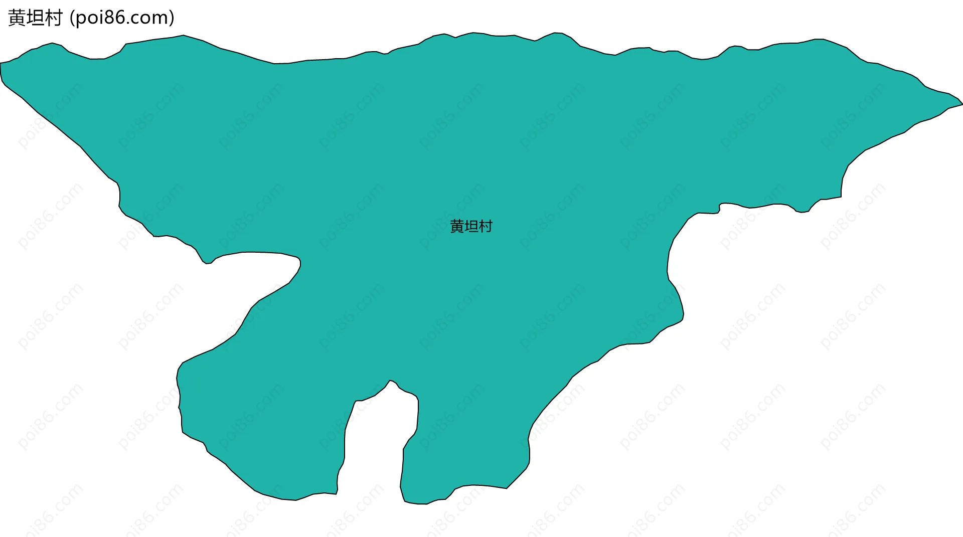 黄坦村边界地图