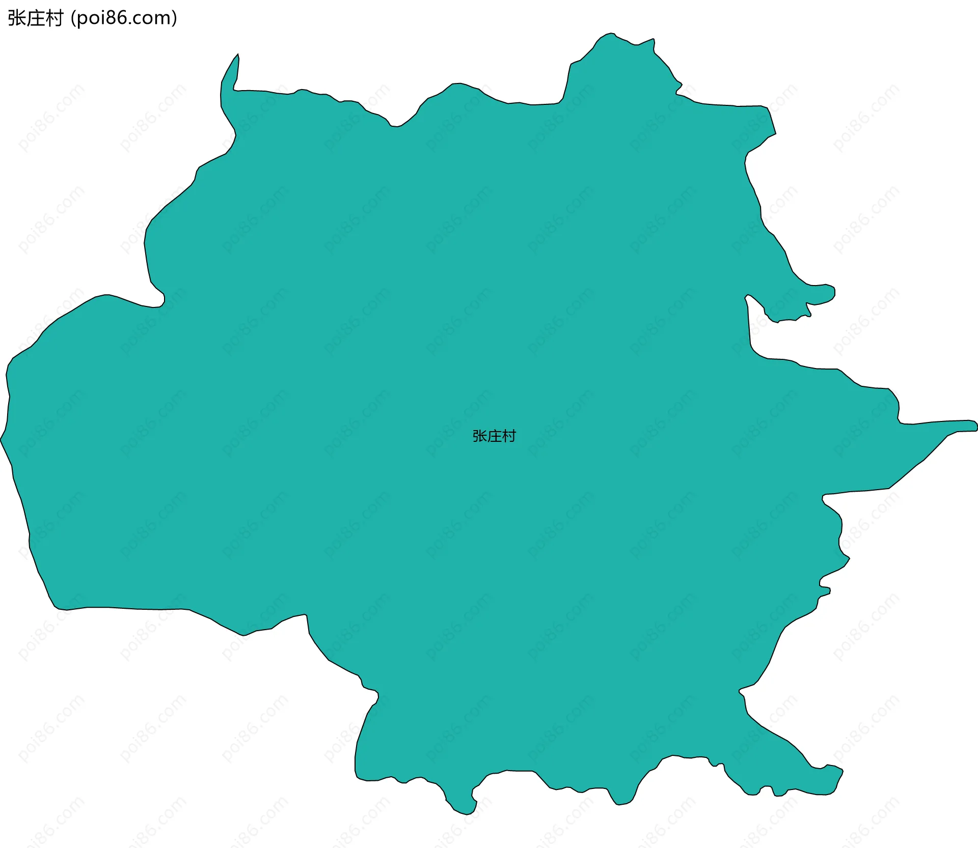 张庄村边界地图