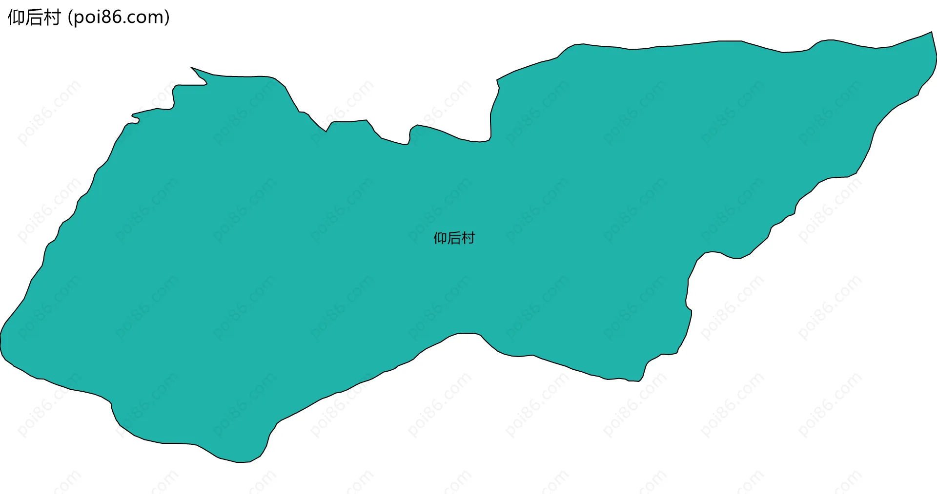 仰后村边界地图