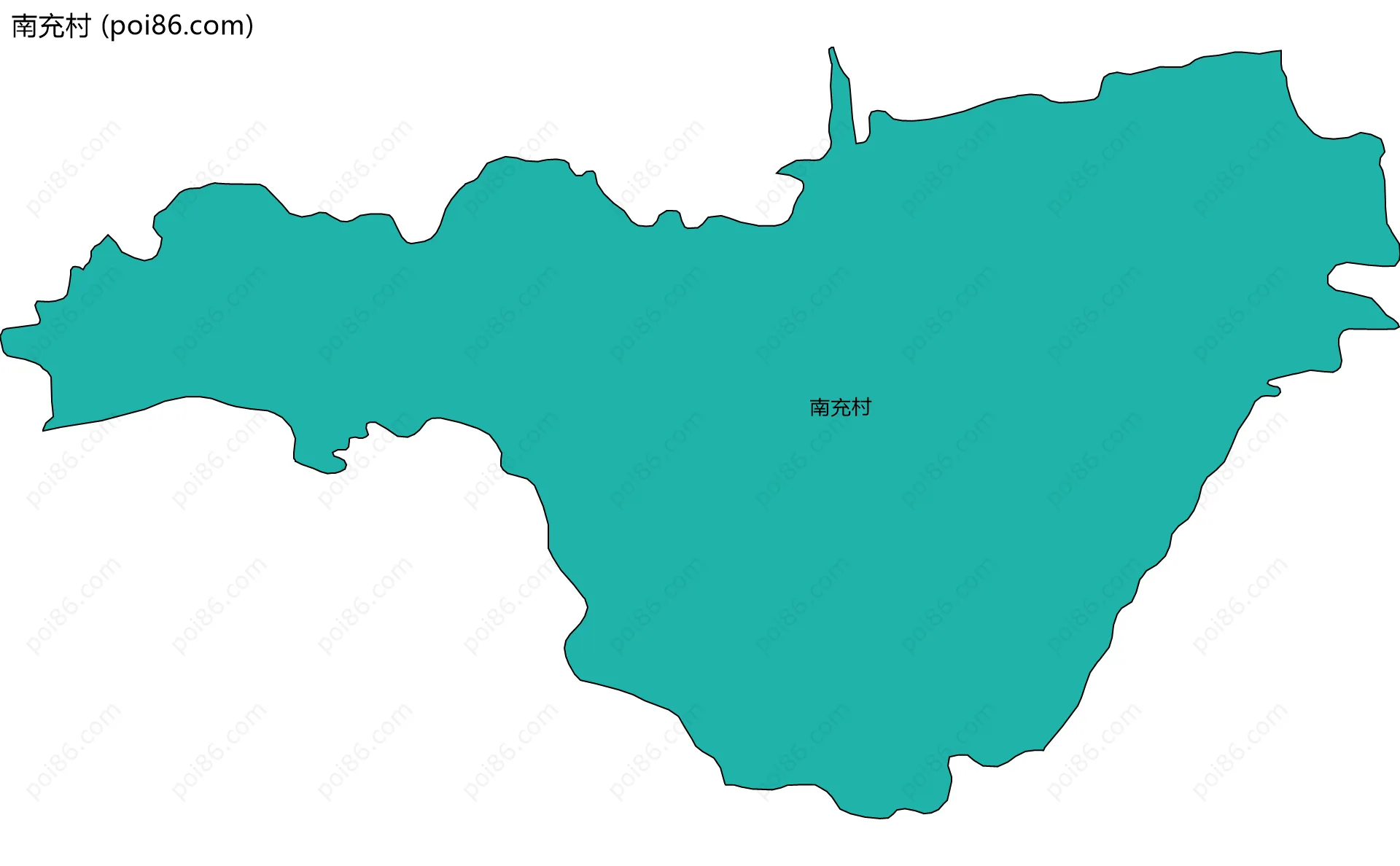 南充村边界地图