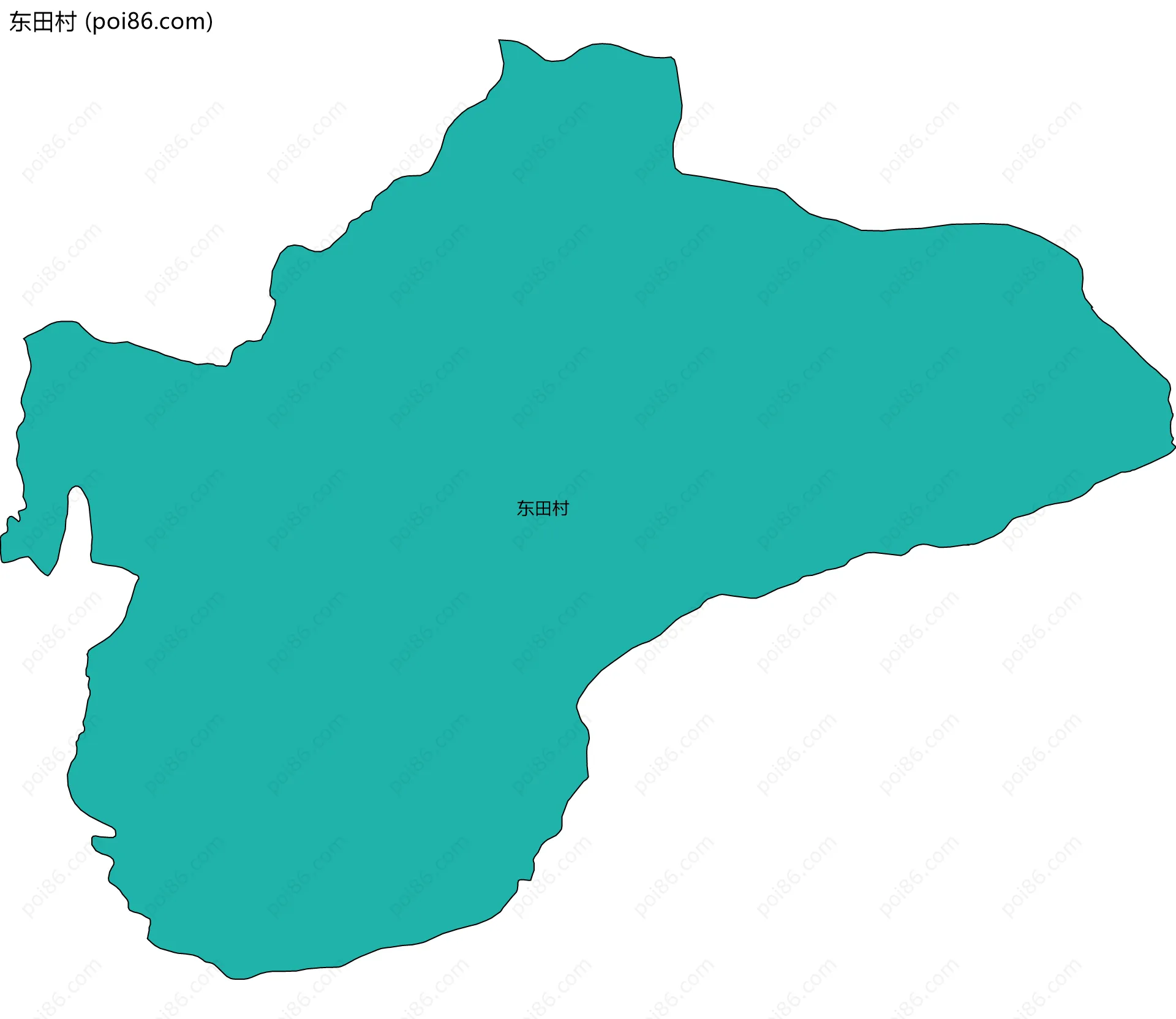 东田村边界地图