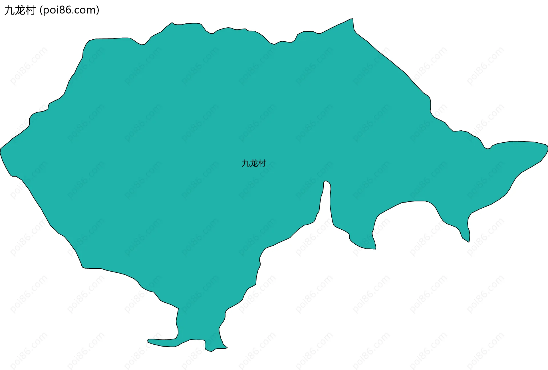 九龙村边界地图