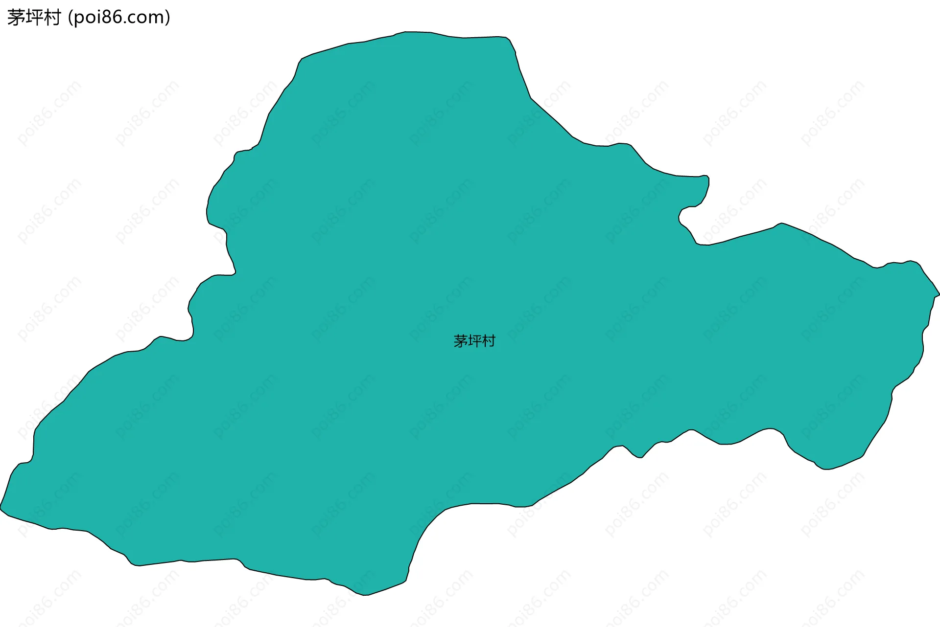 茅坪村边界地图