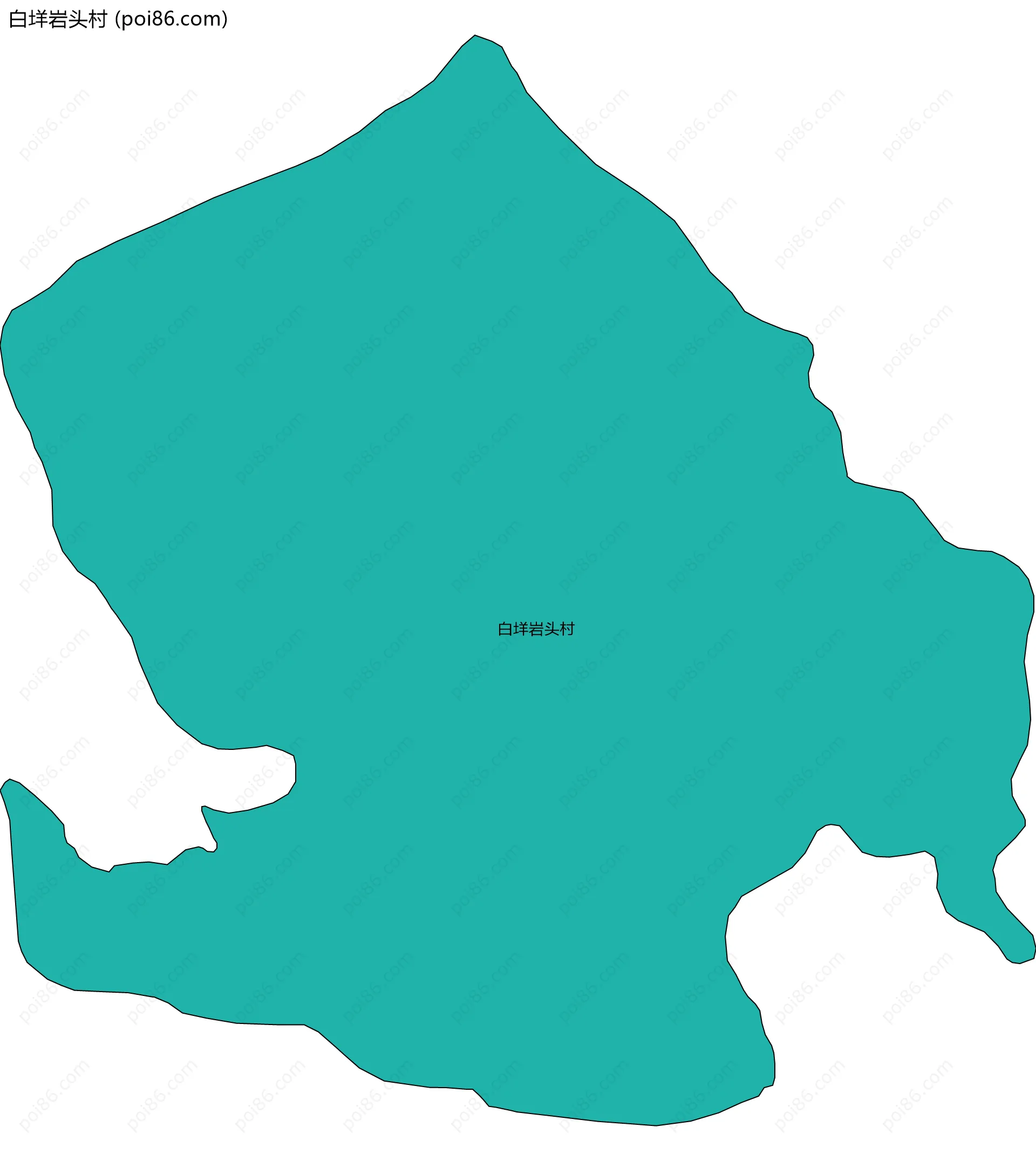 白垟岩头村边界地图