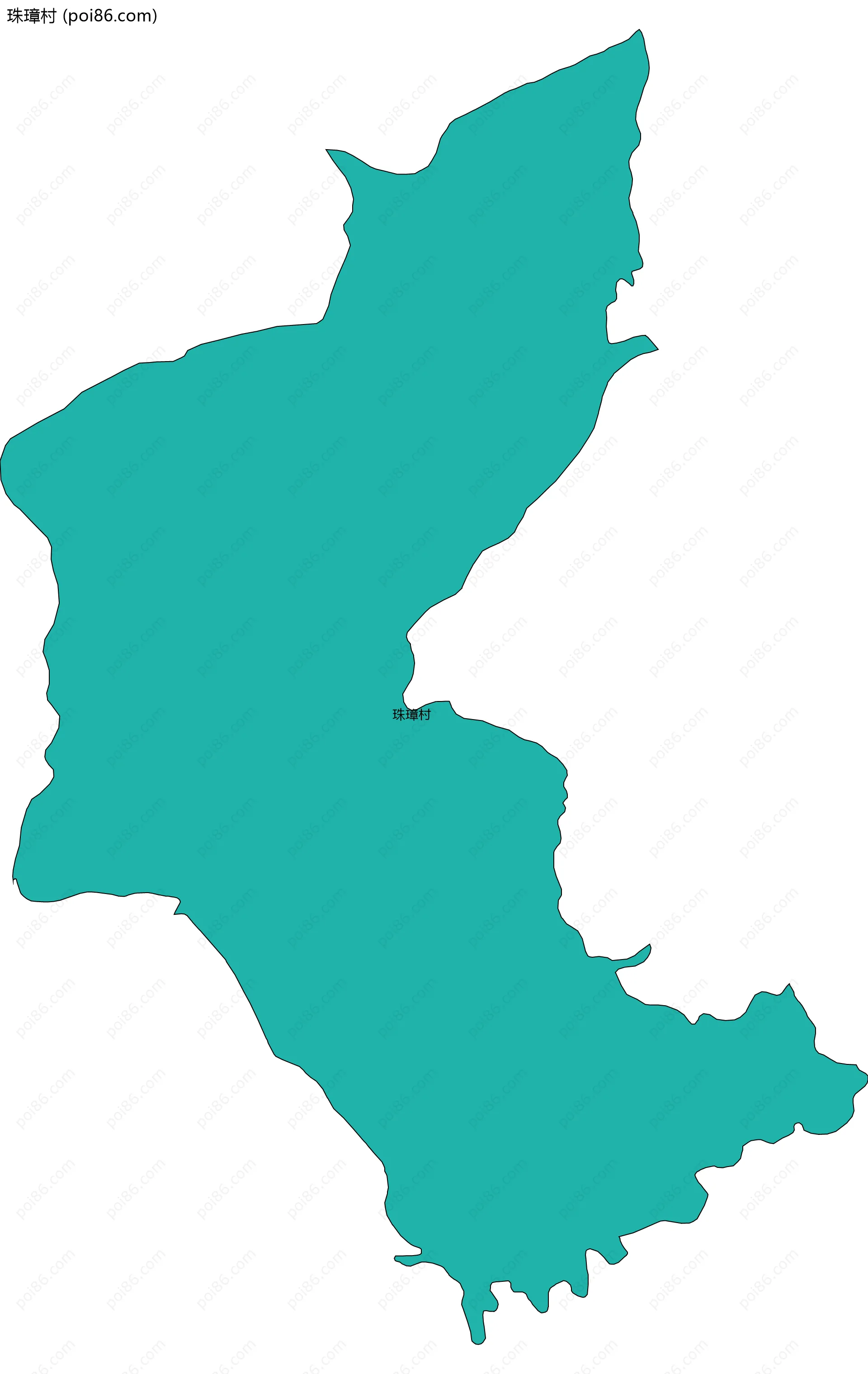 珠璋村边界地图