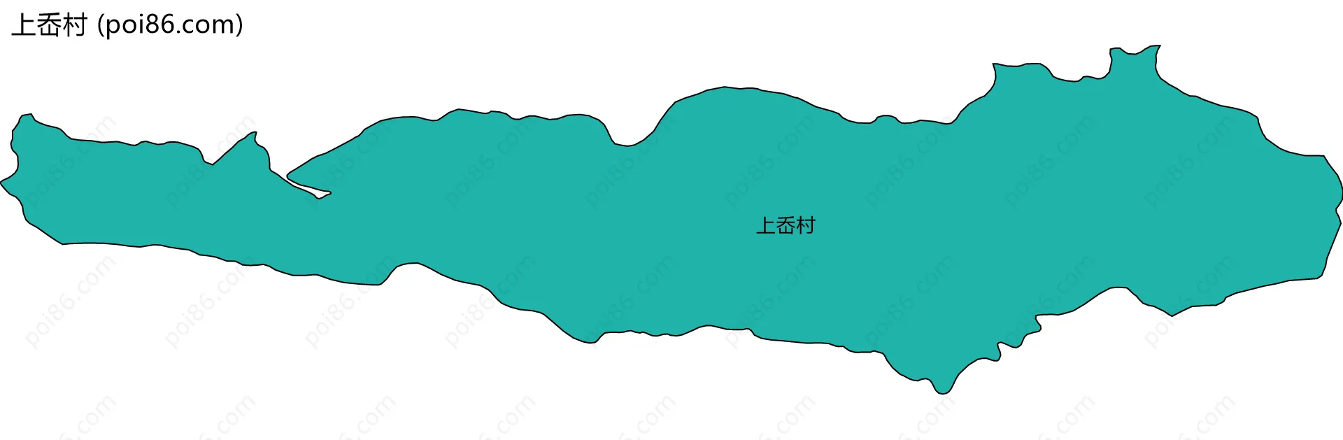 上岙村边界地图