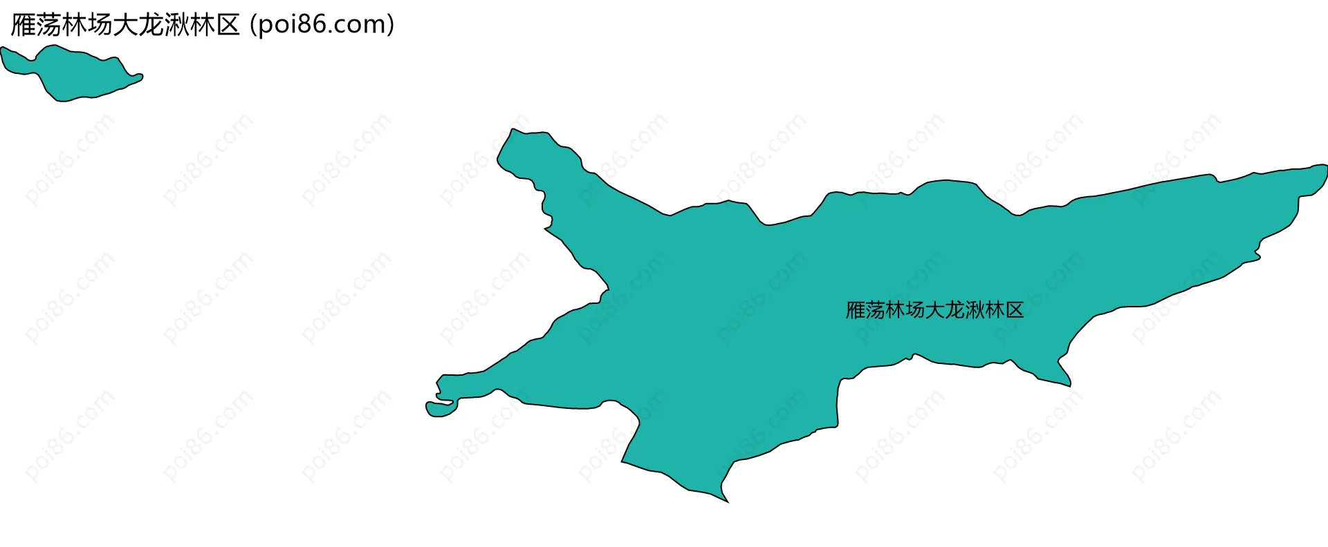 雁荡林场大龙湫林区边界地图