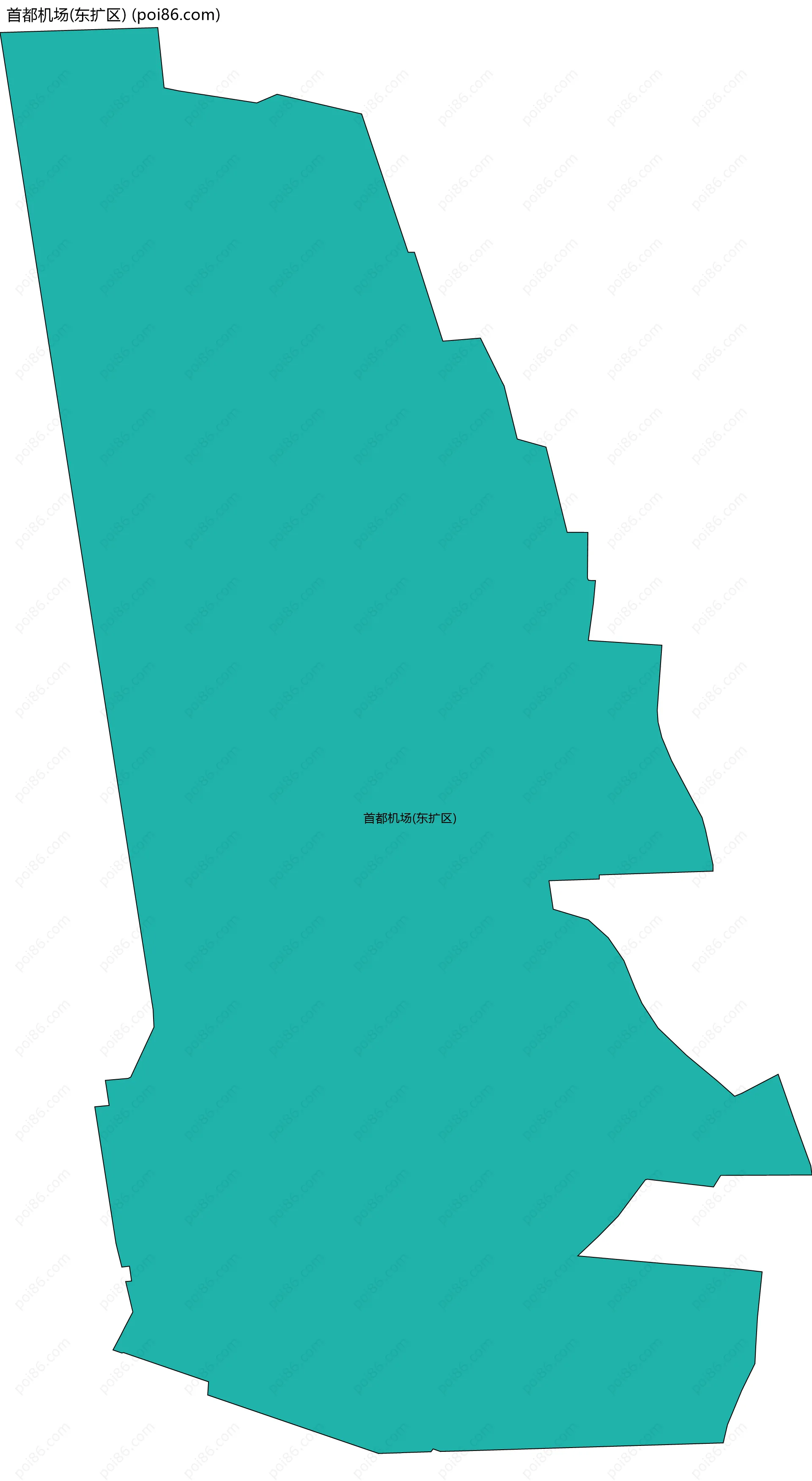 首都机场(东扩区)边界地图