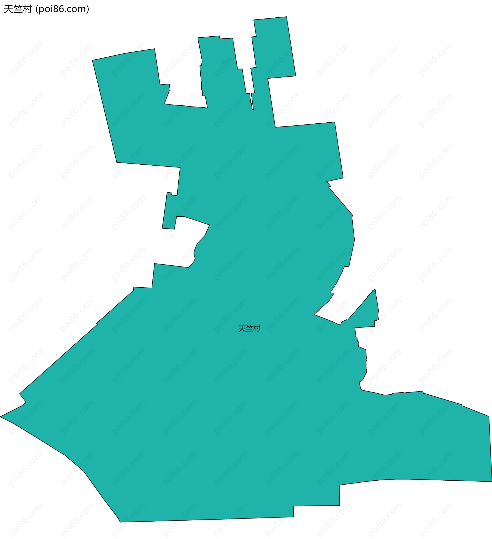 天竺村边界地图