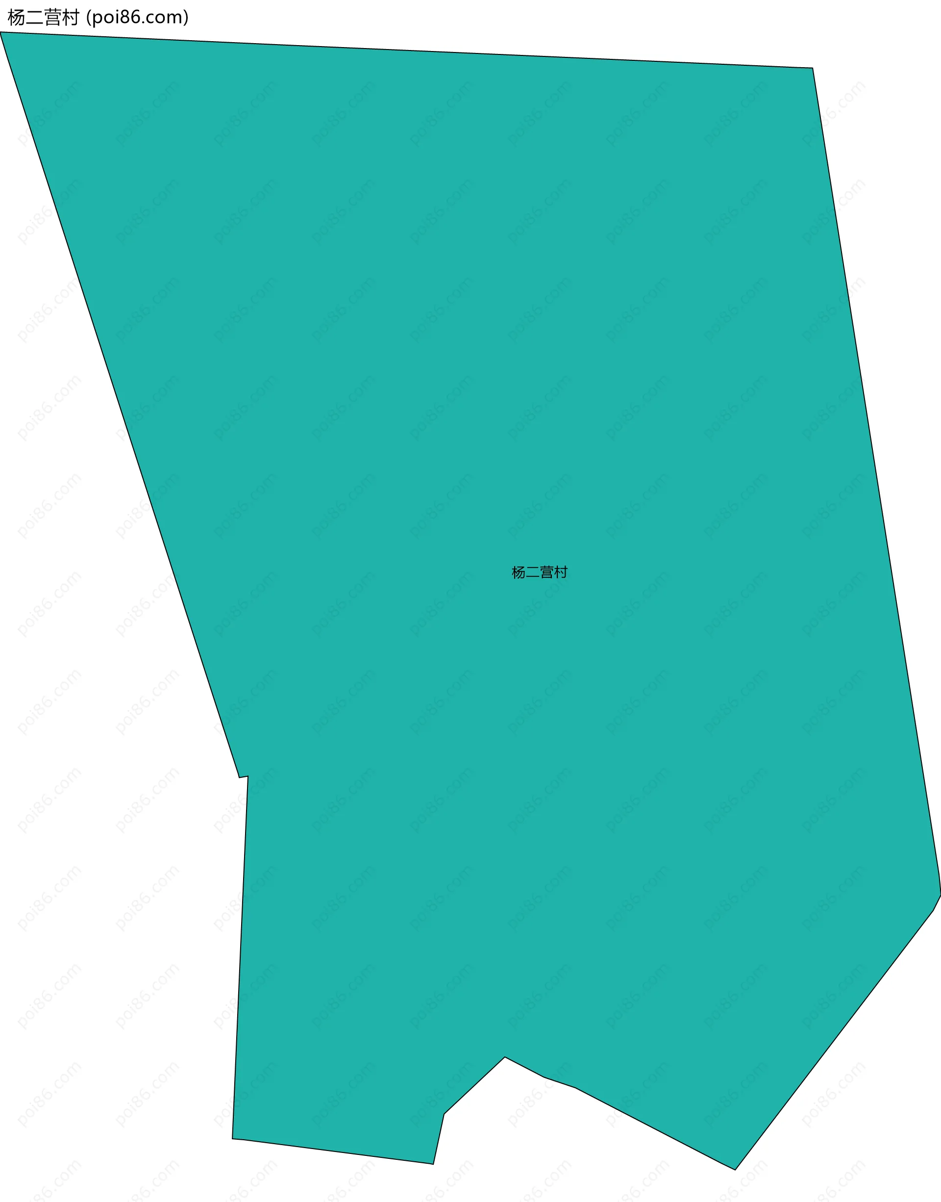 杨二营村边界地图