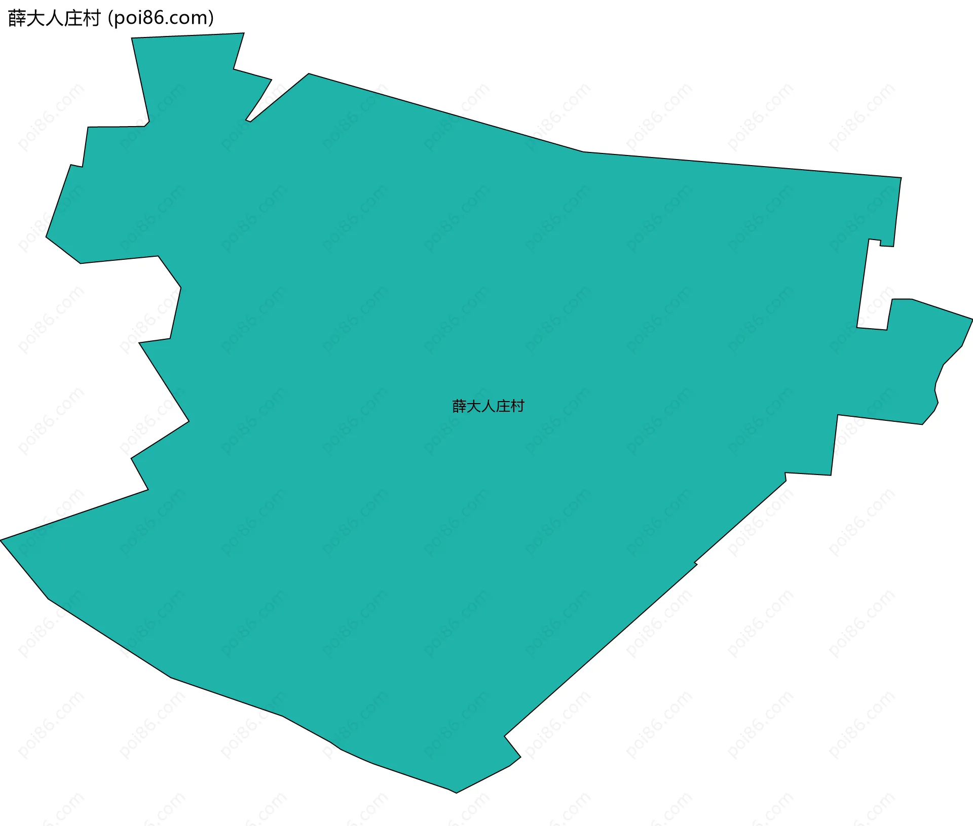 薛大人庄村边界地图
