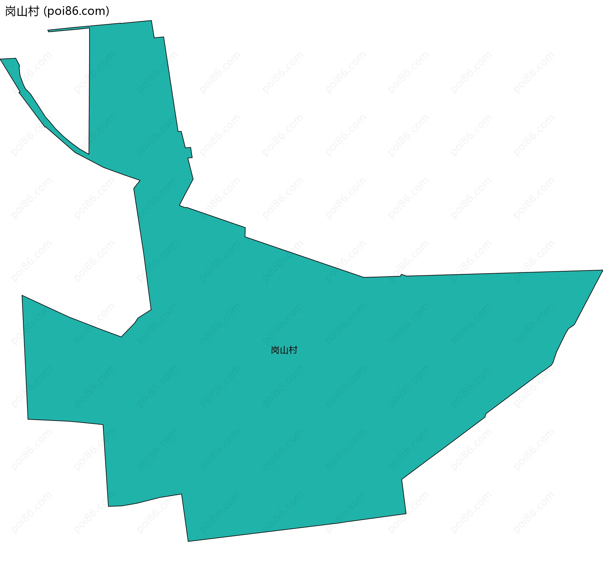 岗山村边界地图