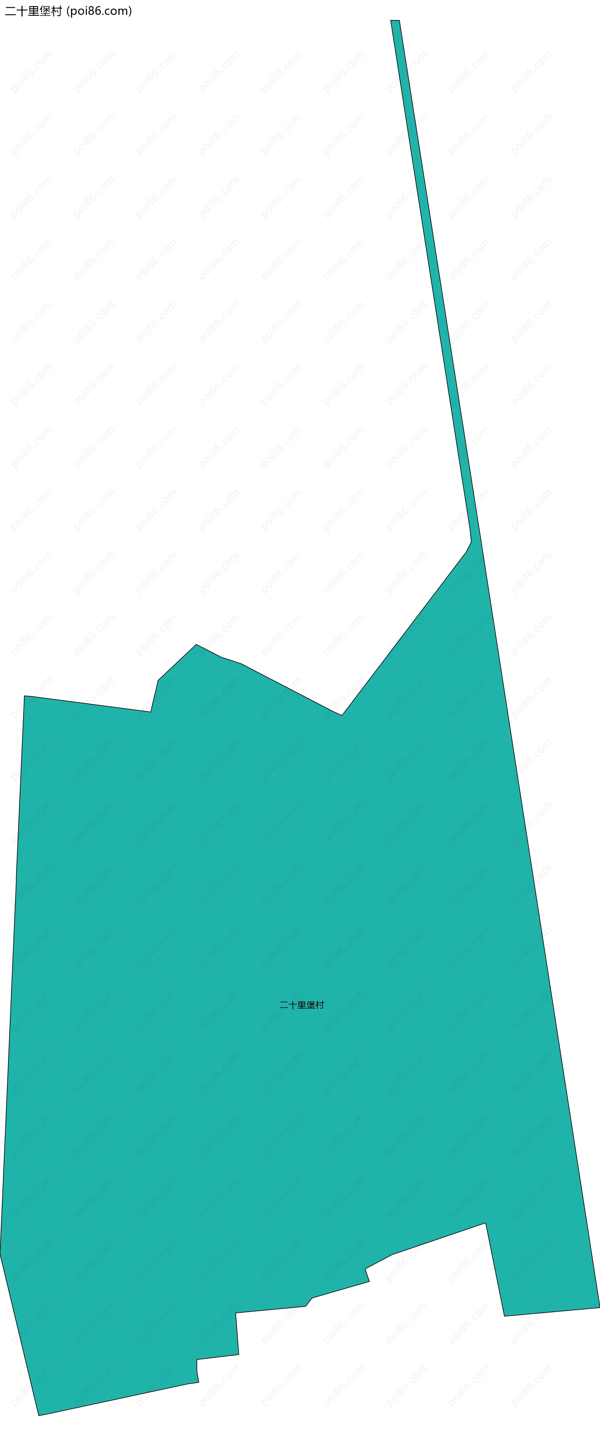 二十里堡村边界地图