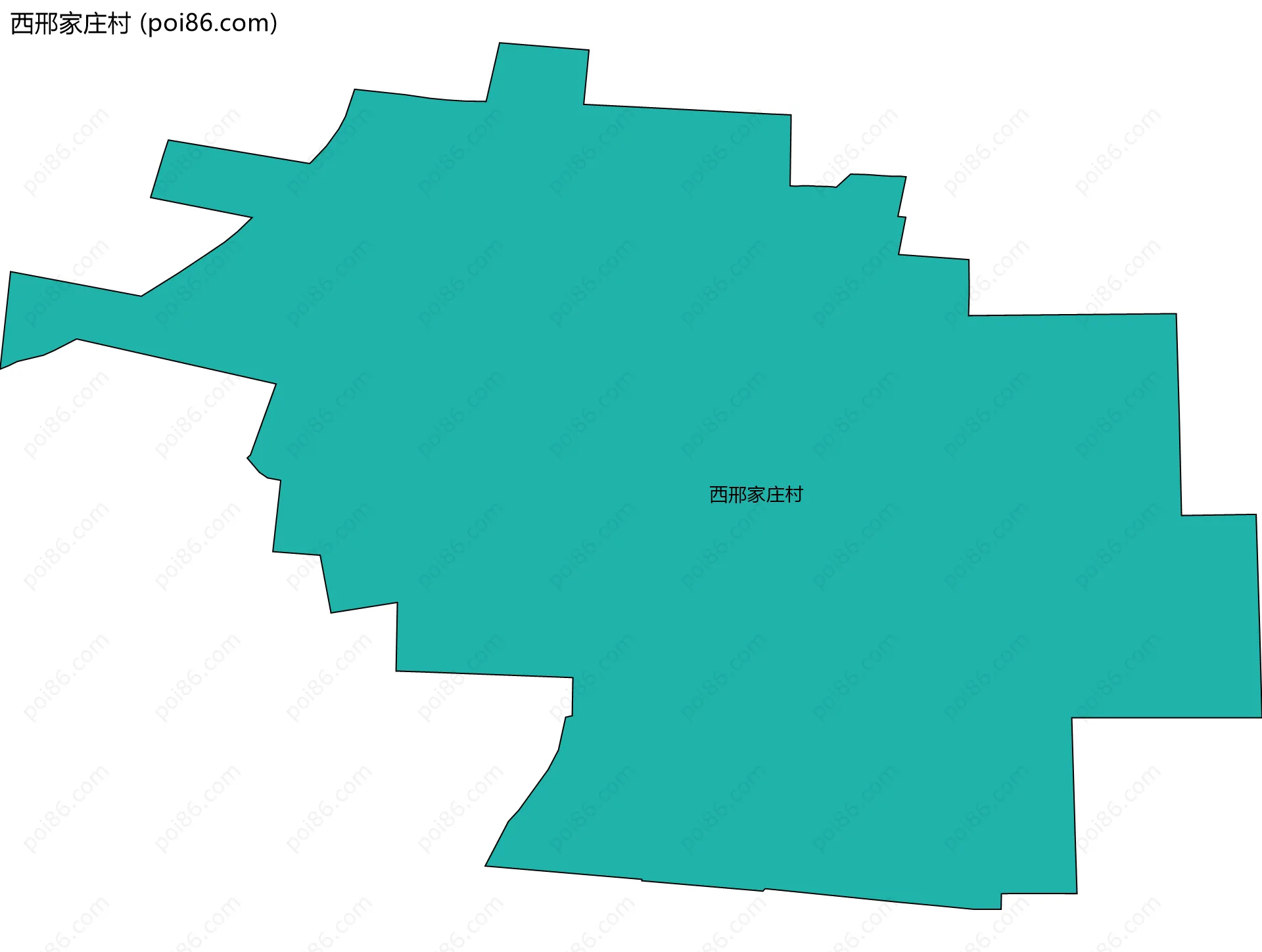 西邢家庄村边界地图