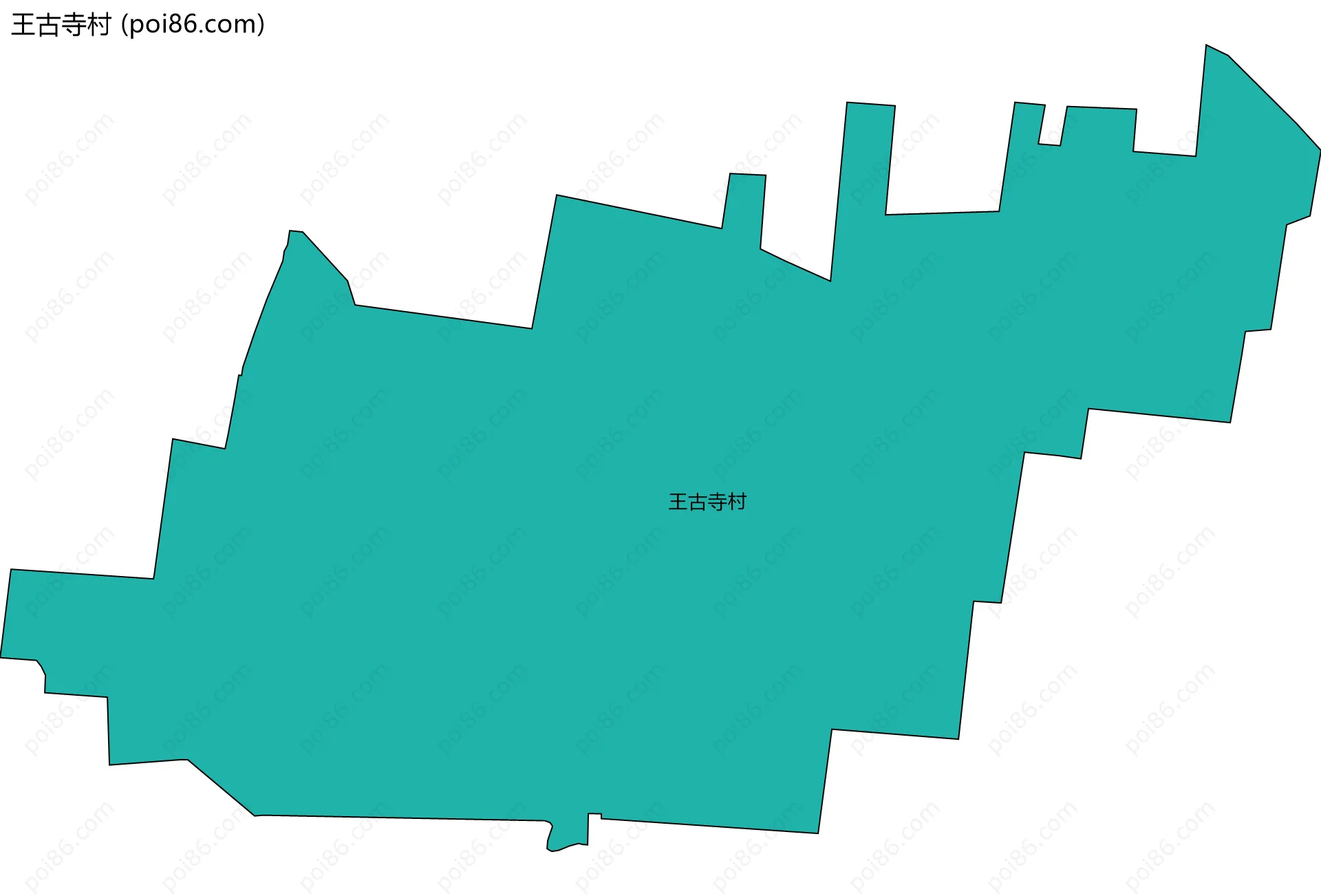 王古寺村边界地图