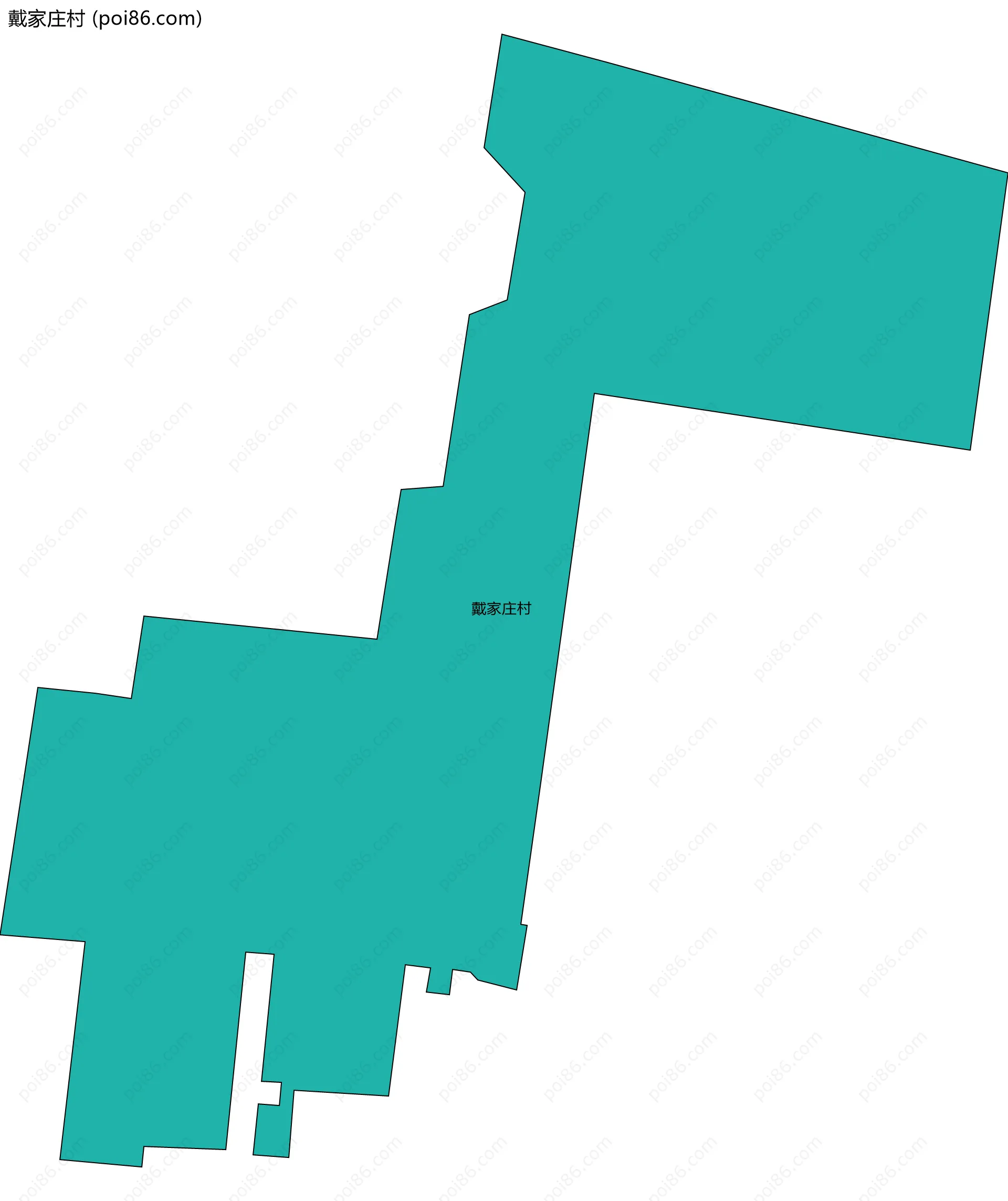 戴家庄村边界地图