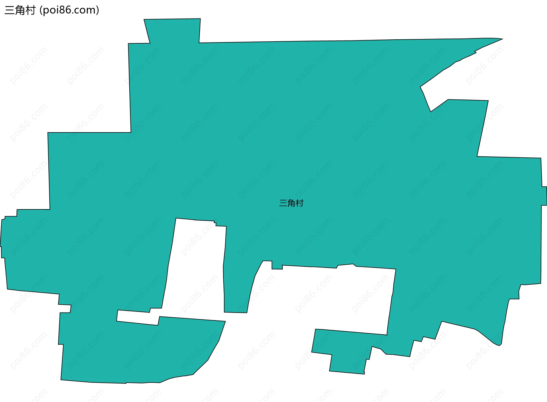 三角村边界地图