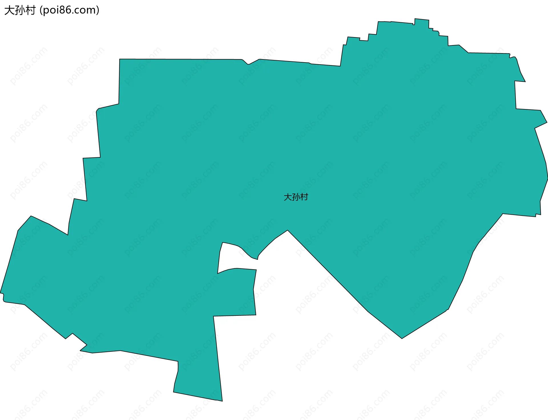 大孙村边界地图