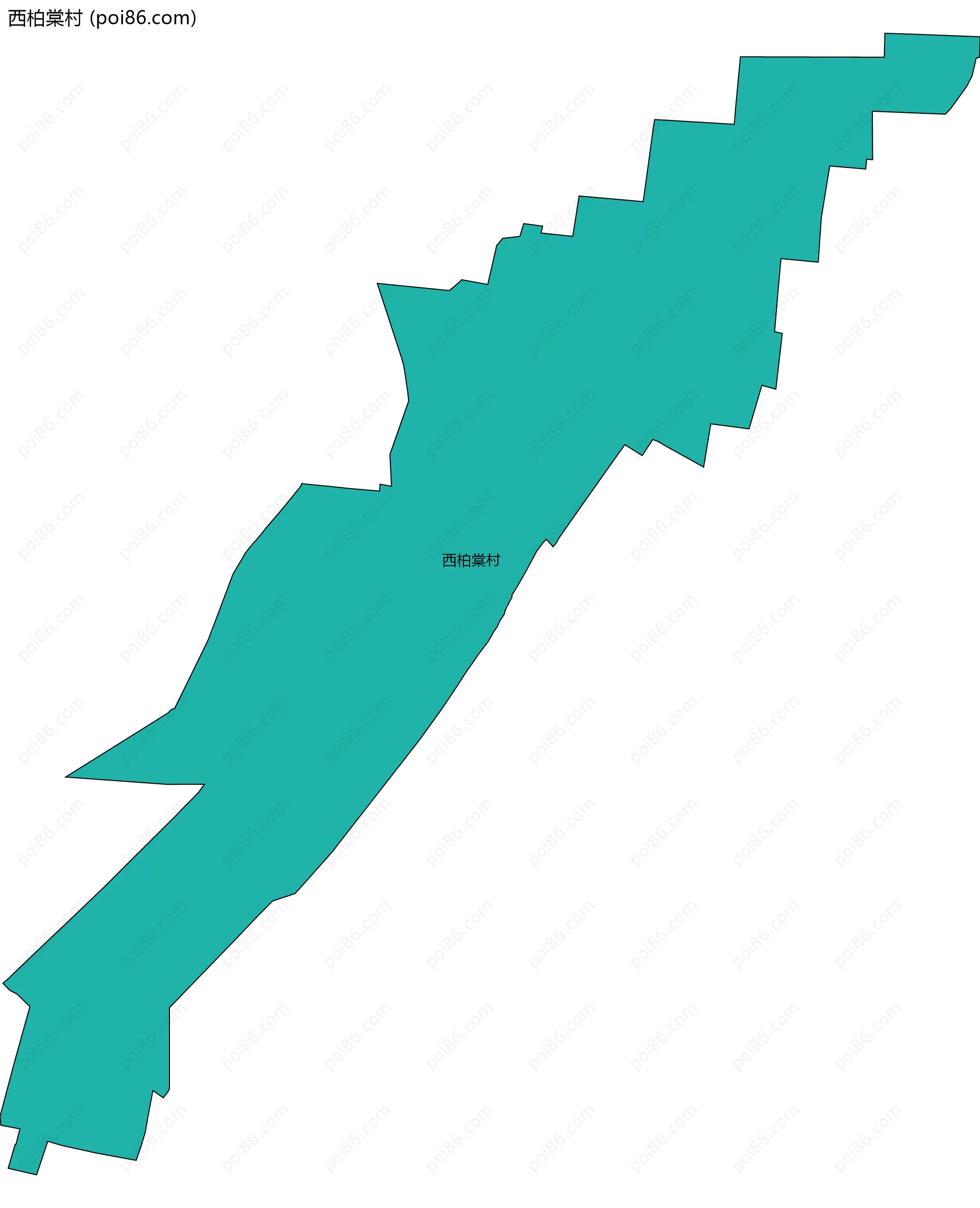 西柏棠村边界地图