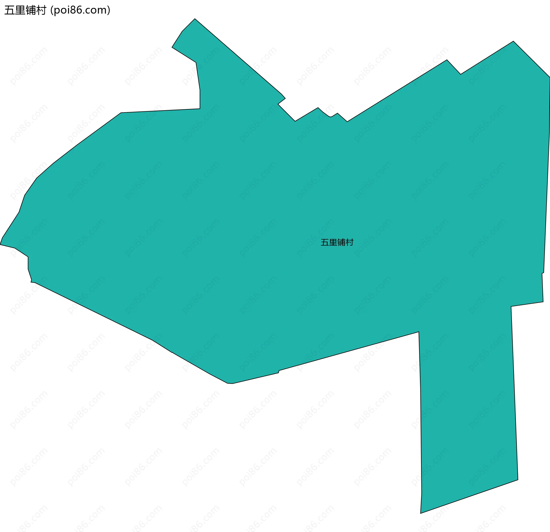 五里铺村边界地图