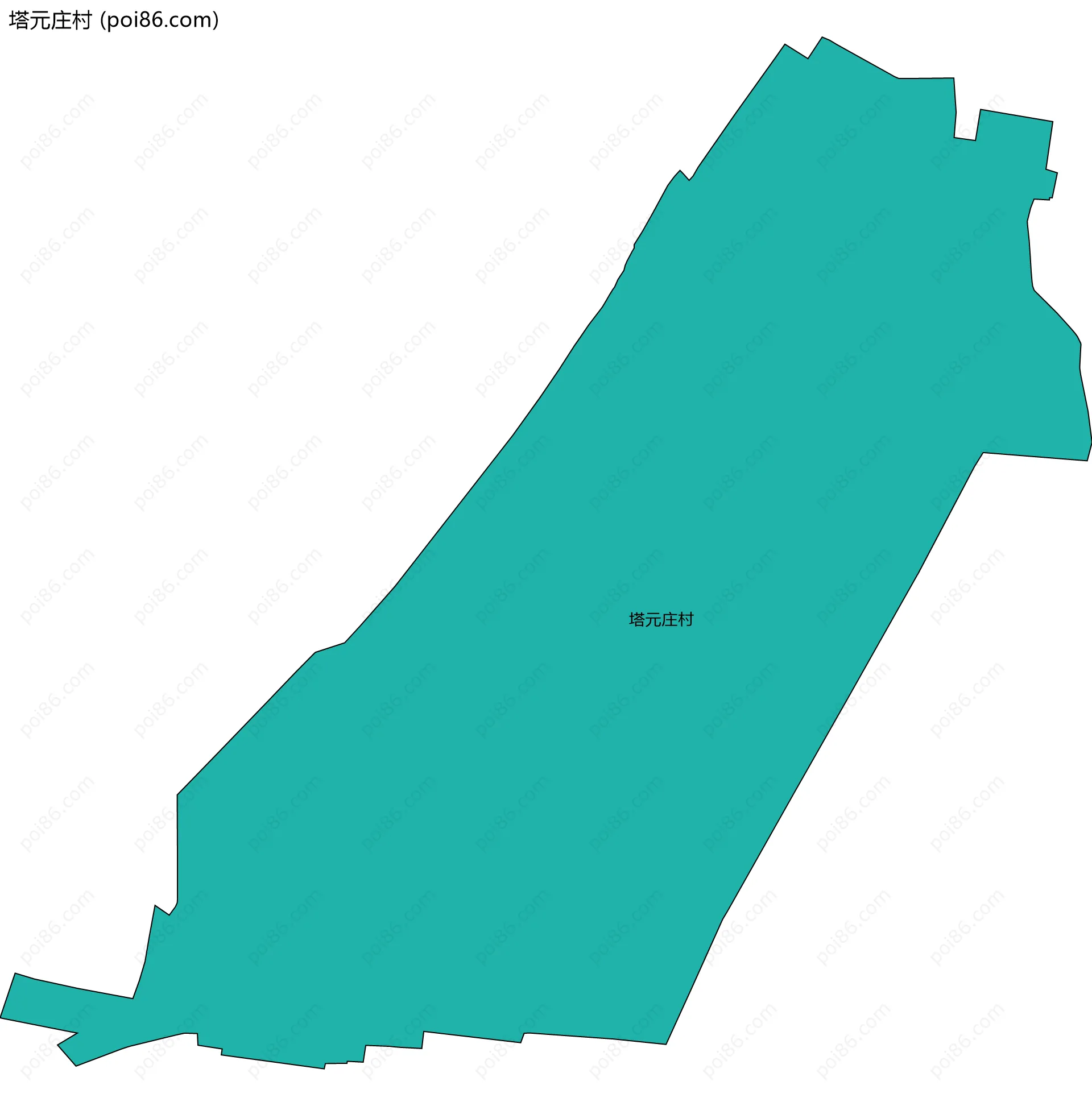 塔元庄村边界地图