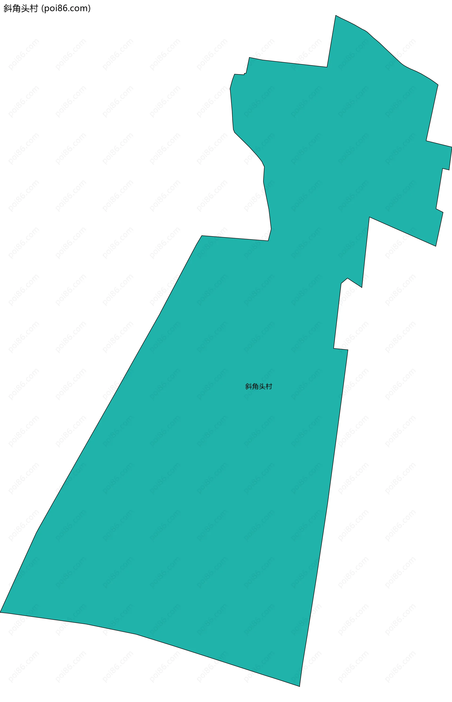 斜角头村边界地图