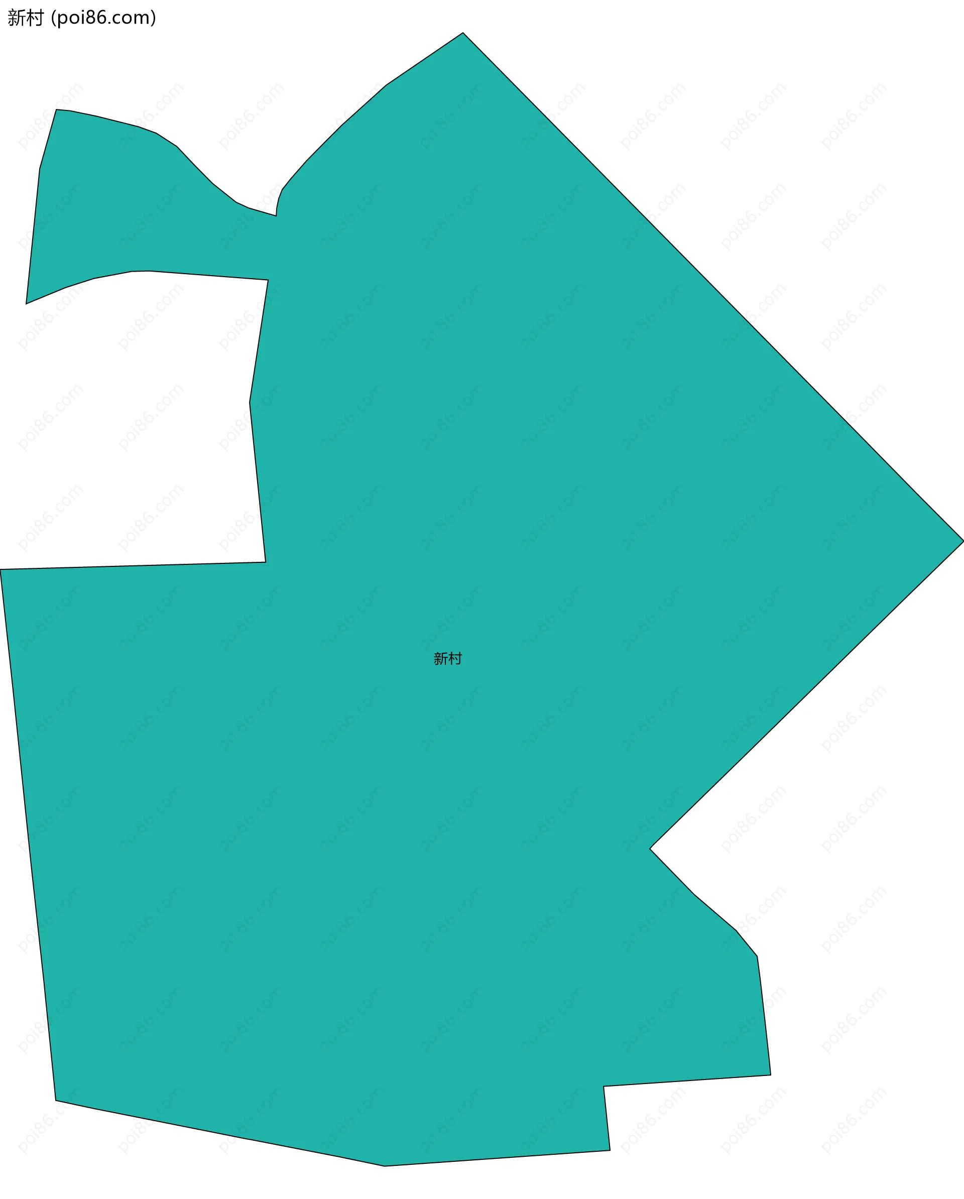 新村边界地图