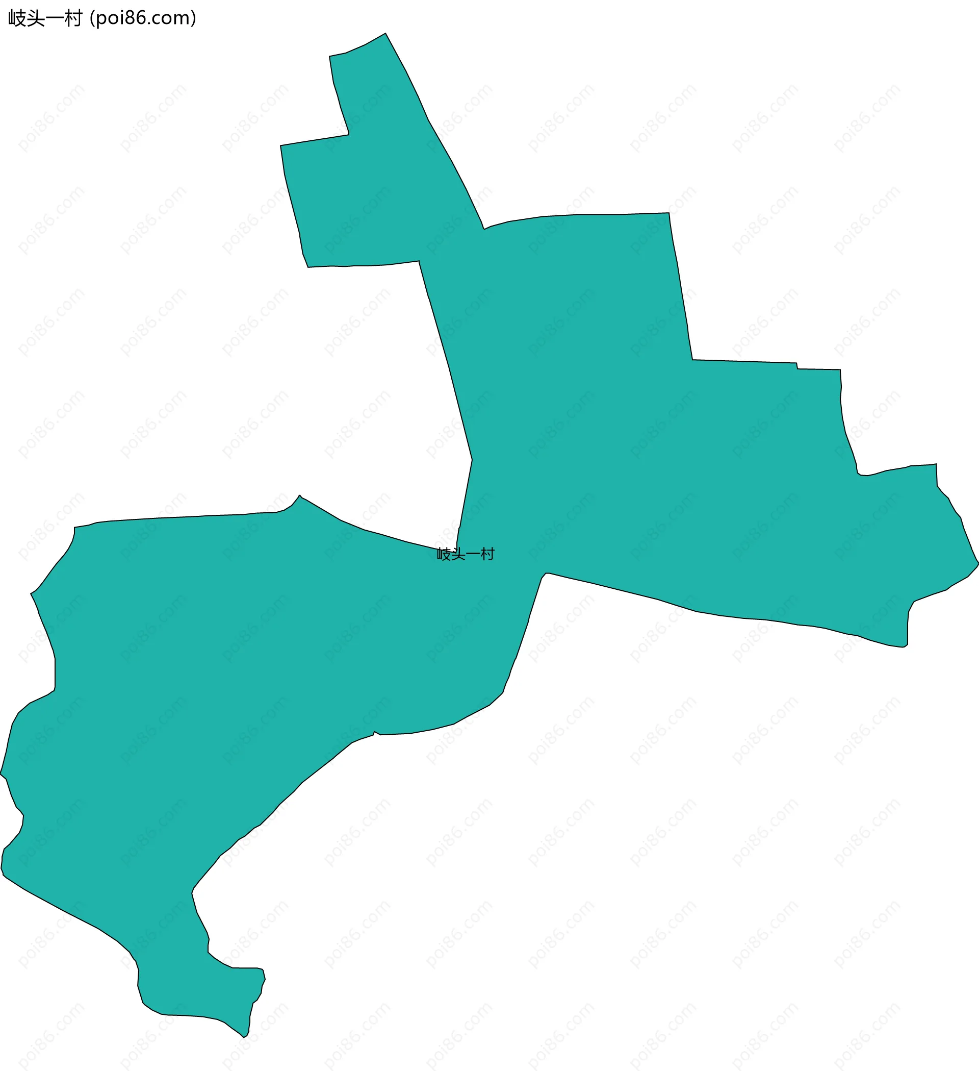 岐头一村边界地图