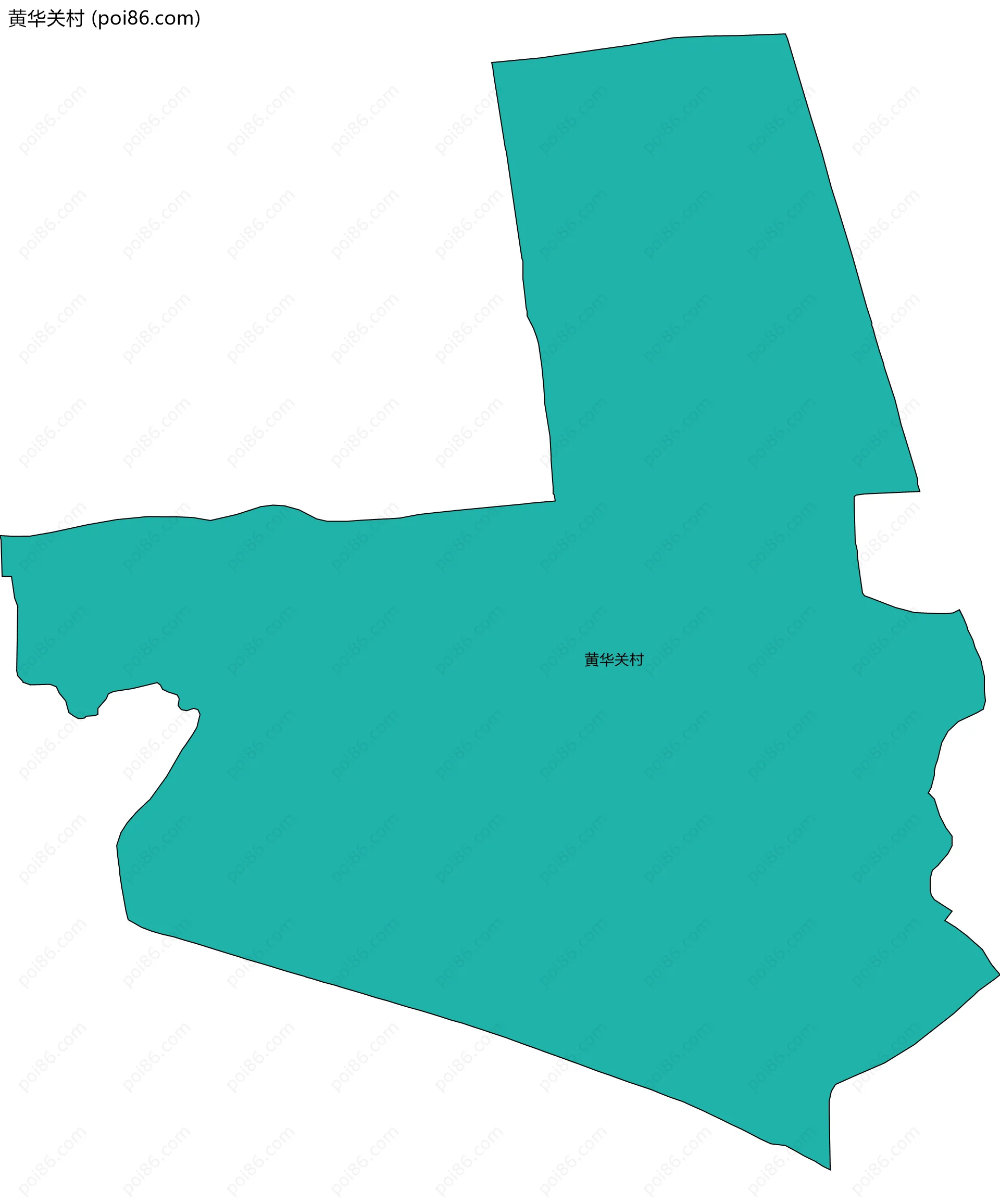 黄华关村边界地图