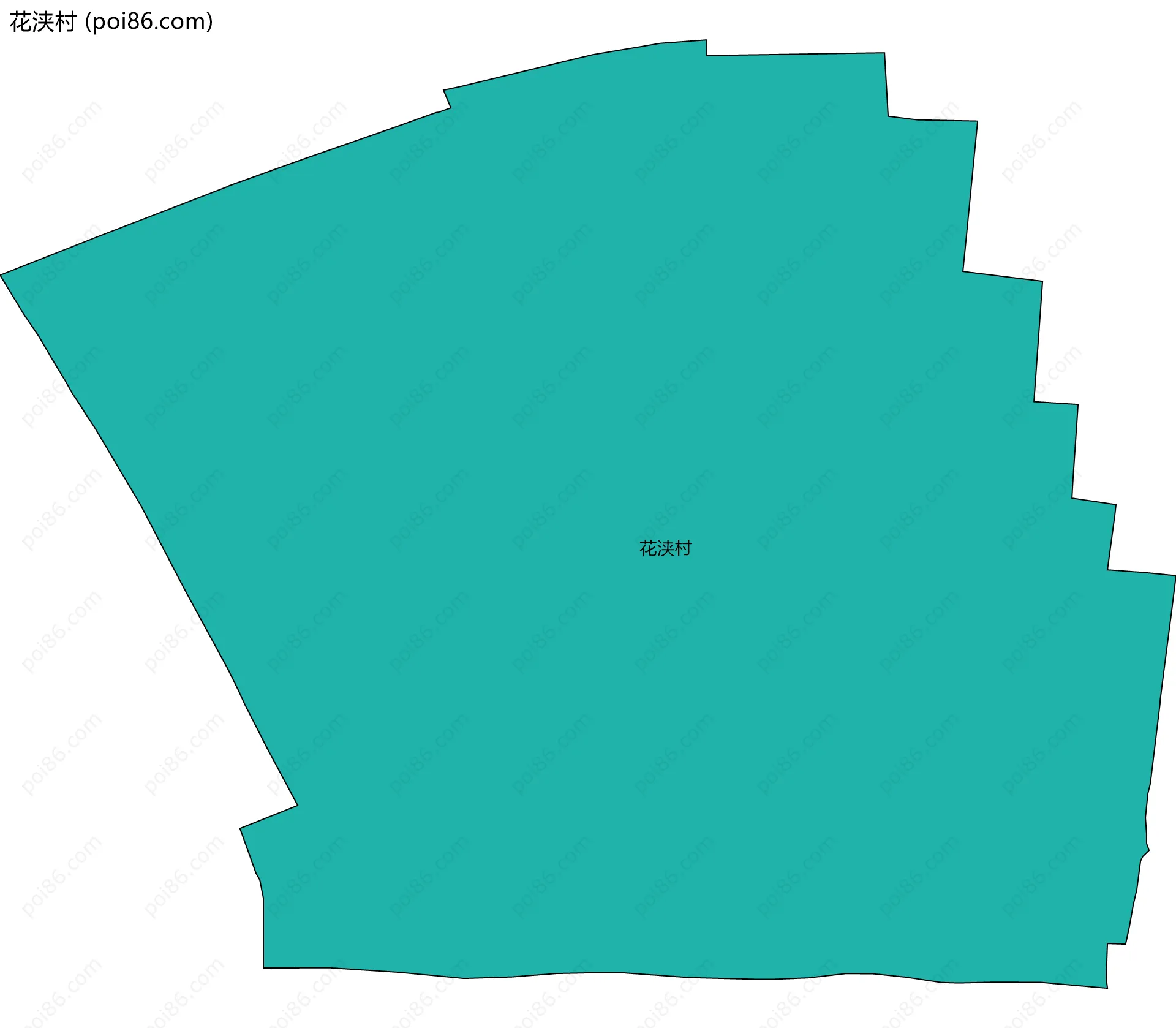 花浃村边界地图