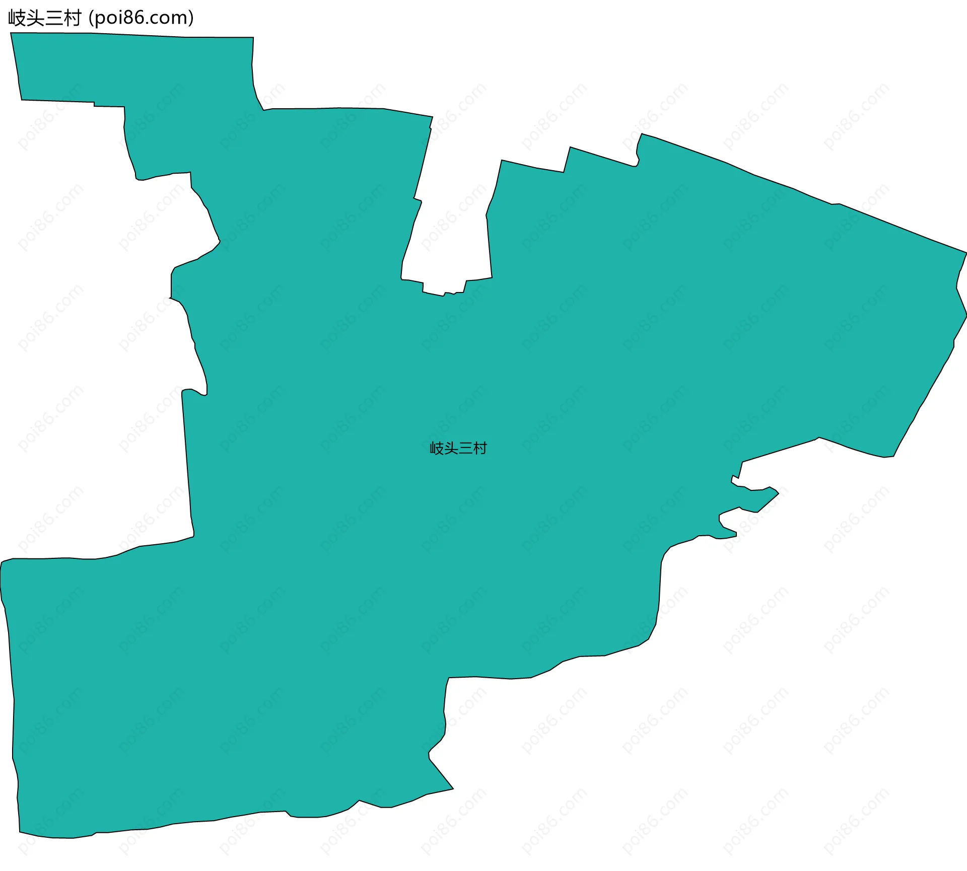 岐头三村边界地图
