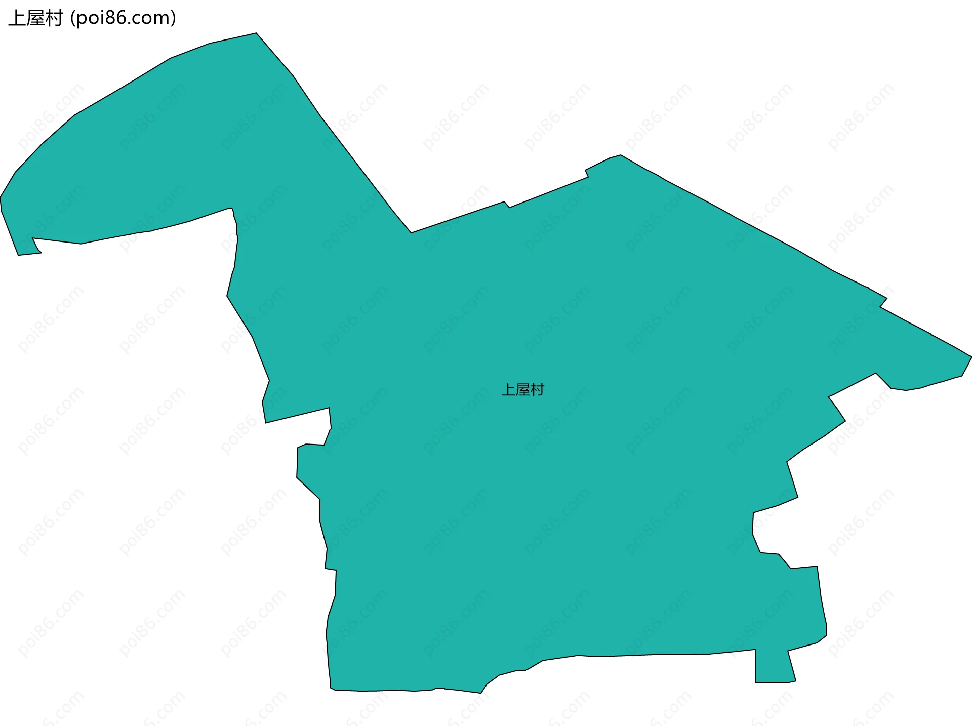 上屋村边界地图