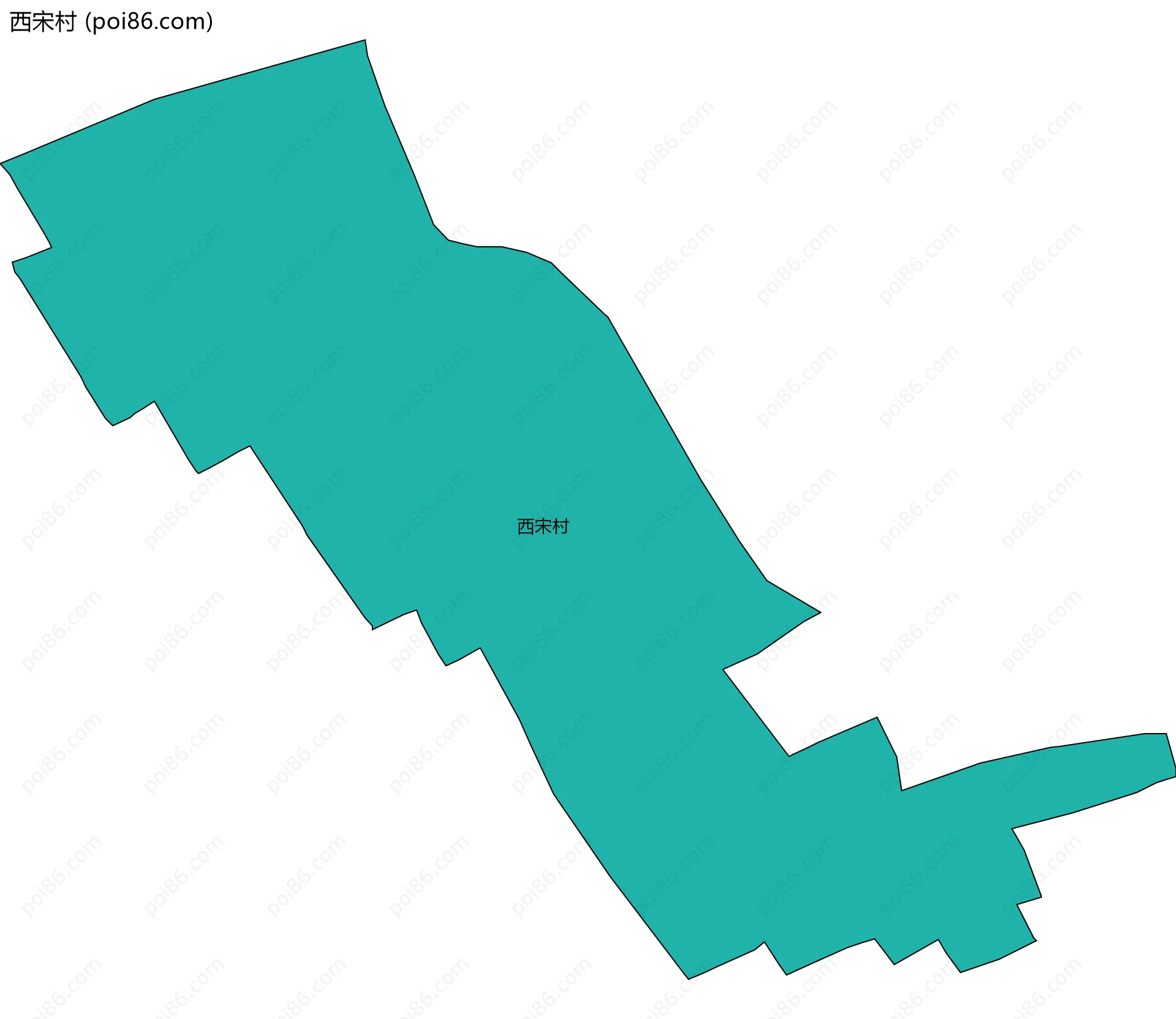 西宋村边界地图